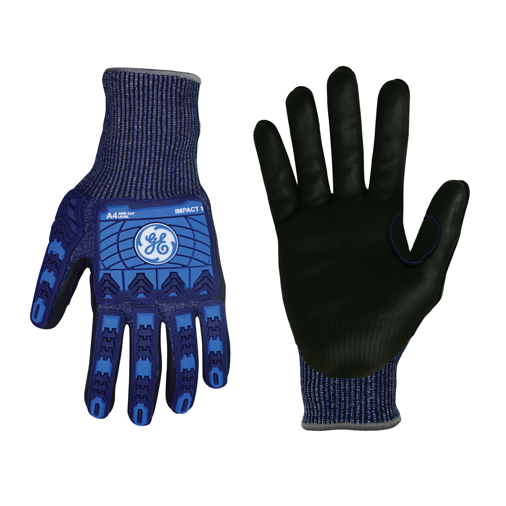 General Electric, Work Gloves Black/Blue L 1 pk, Size L, Included (qty.) 1, Model GG242LC