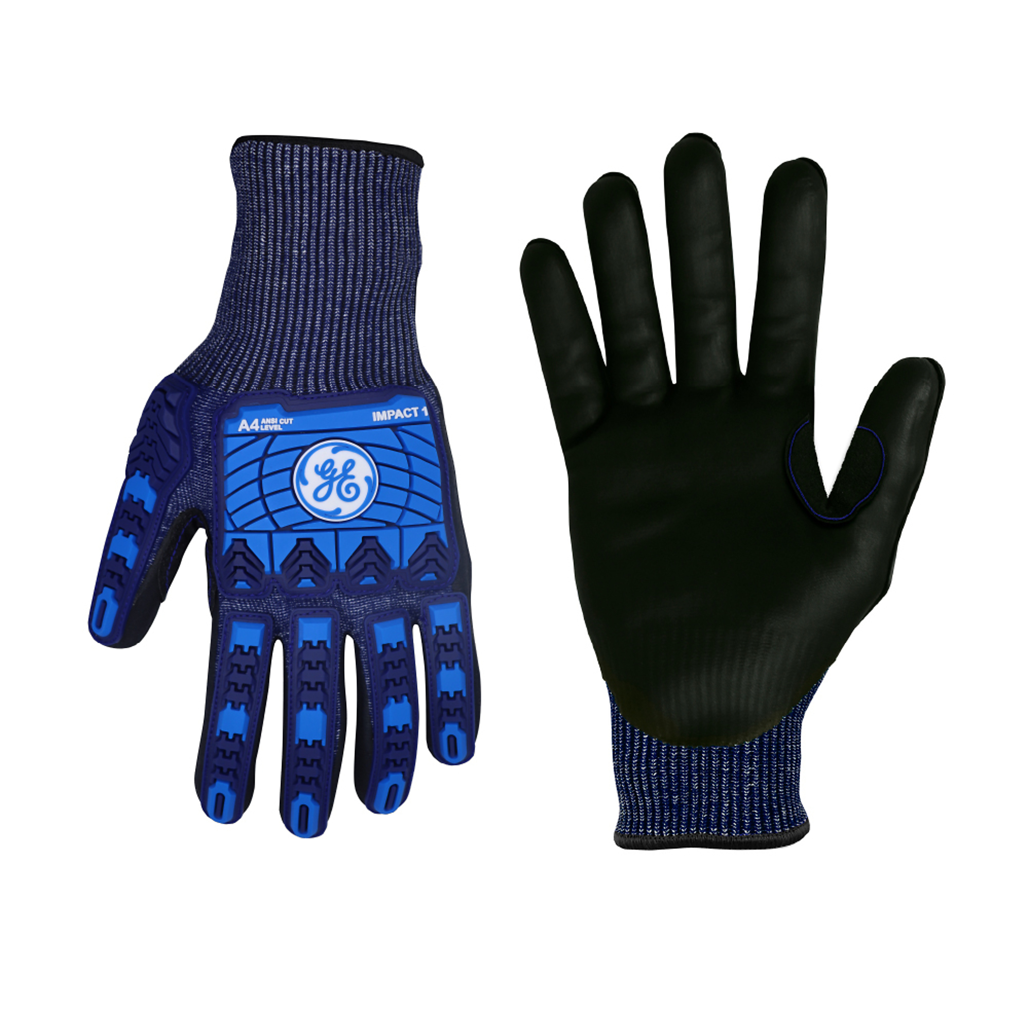 General Electric, Work Gloves Black/Blue XL 1 pk, Size XL, Included (qty.) 1, Model GG242XLC