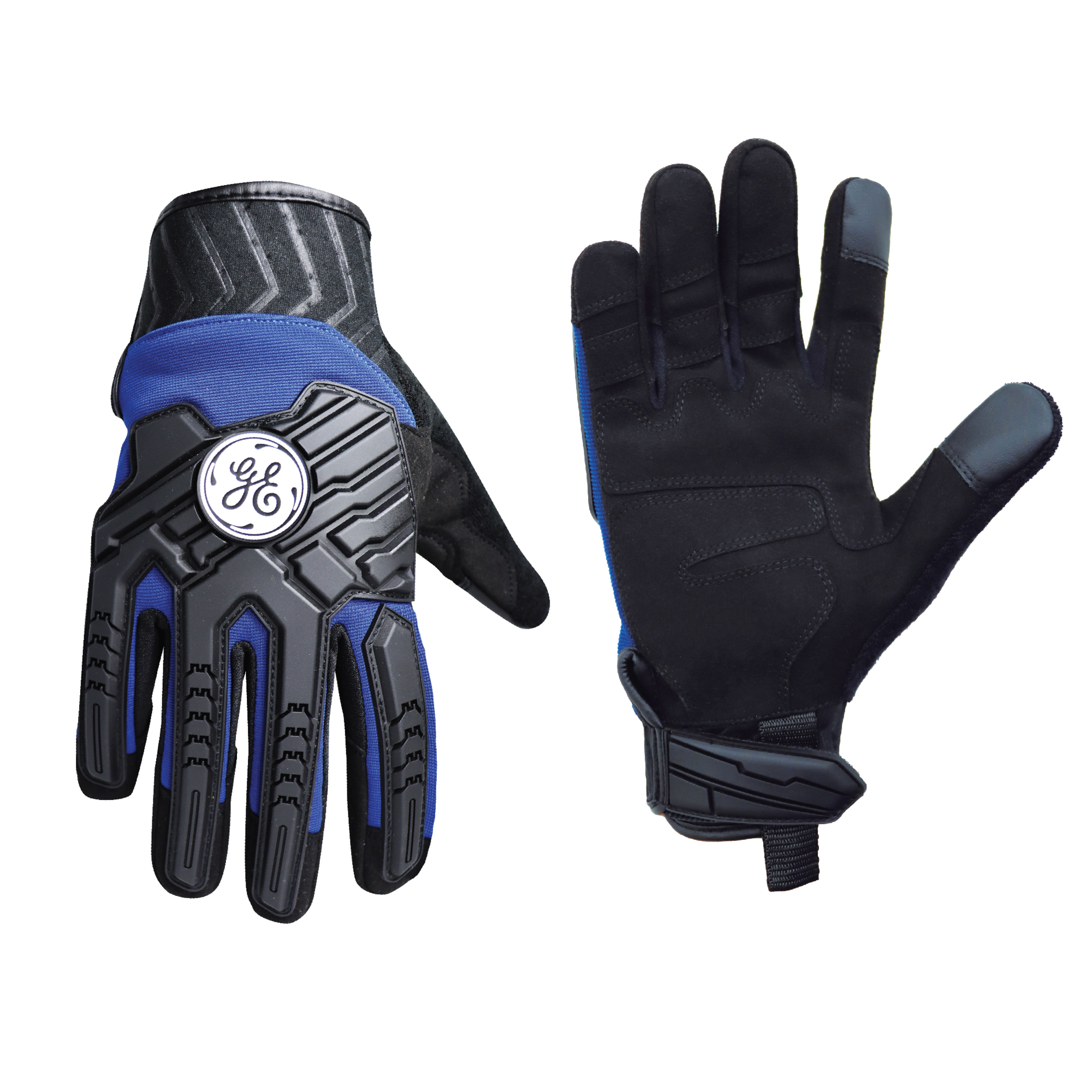 General Electric, Mechanic's Glove Blue L 1 pair, Size L, Included (qty.) 1, Model GG416LC