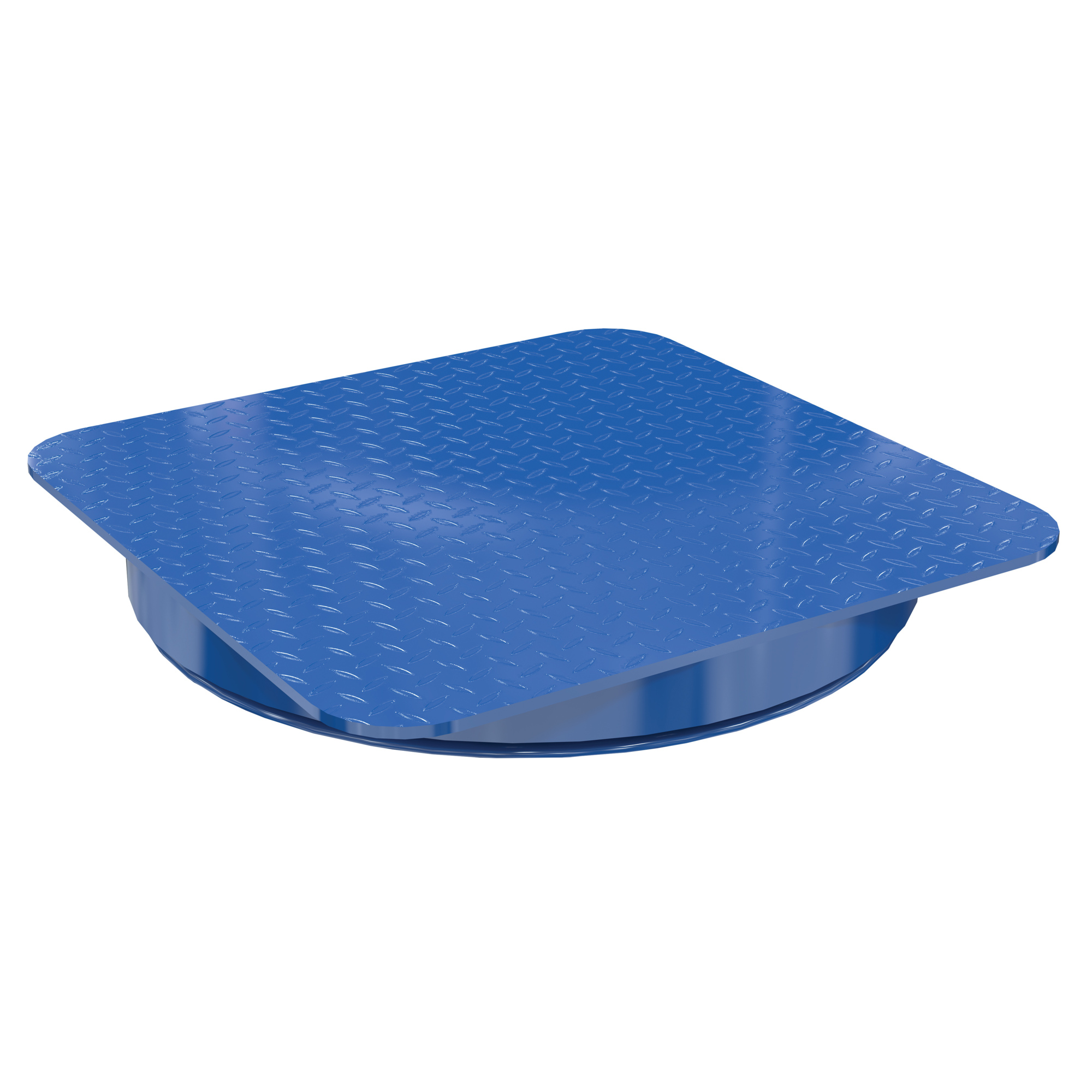 Vestil, 18Inch Carousel 2k capacity square tread top plate, Capacity 2000 lb, Diameter 18 in, Material Steel, Model CA-18-2-TP-STP