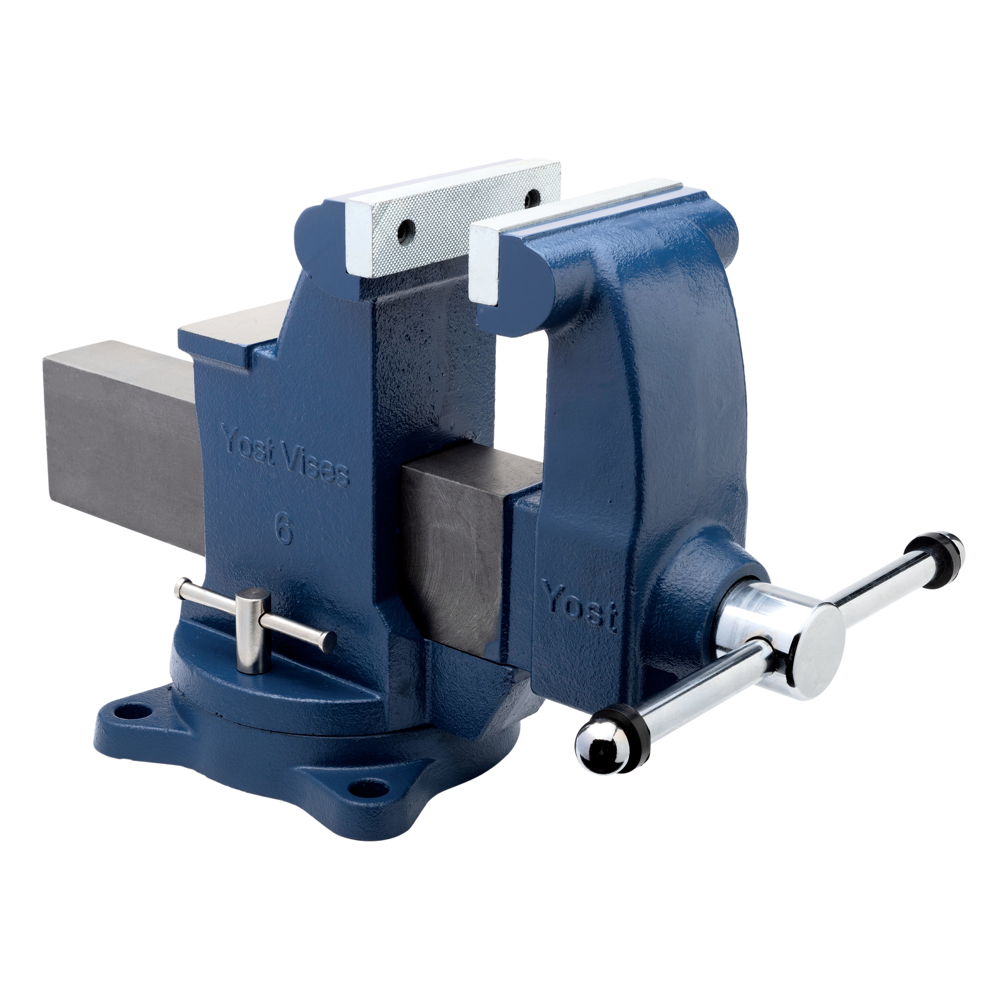 Yost Vises, 6Inch HD Vise Swivel Base, Jaw Width 6 in, Jaw Capacity 10 in, Material Ductile Iron, Model 206