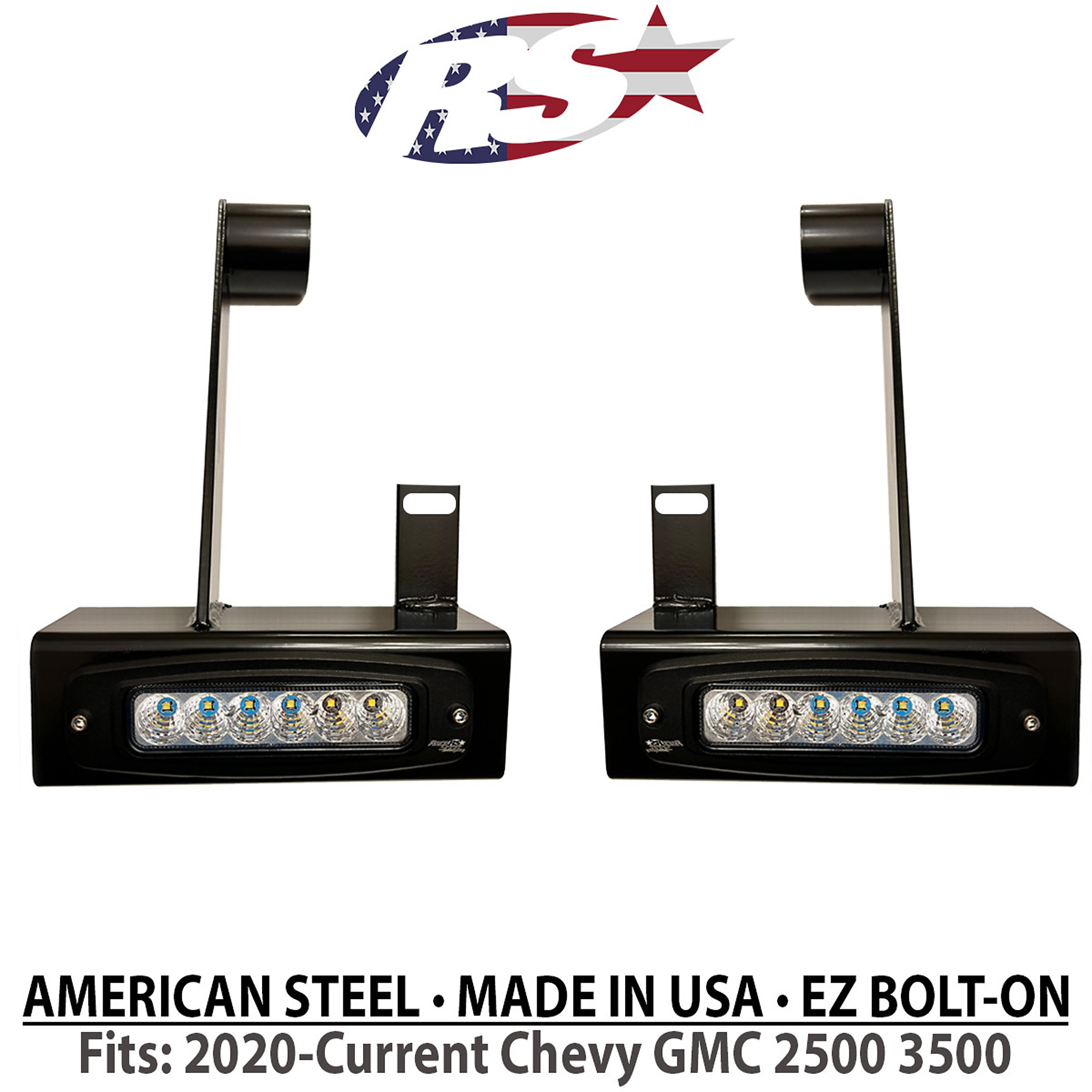 Race Sport Lighting, 20-23 Chevy GMC 2500 3500 Hitch Bar Reverse Lights, Light Type LED, Shape Rectangle, Lens Color Clear, Model 1007673