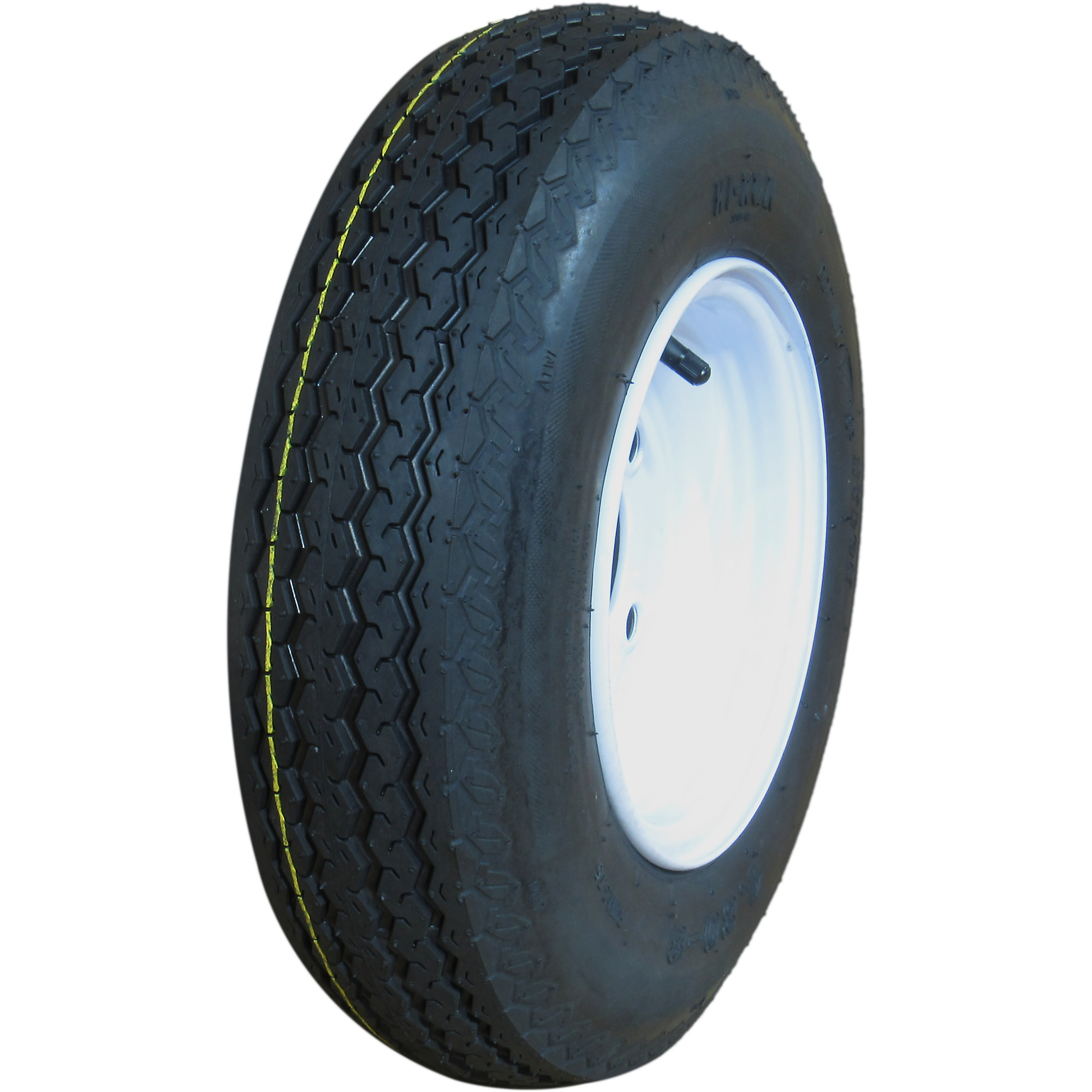 HI-RUN, Highway Trailer Tire Assembly, Bias-Ply, Tire Size 4.80-8 Load Range Rating B, Bolt Holes (qty.) 4 Model ASB1050