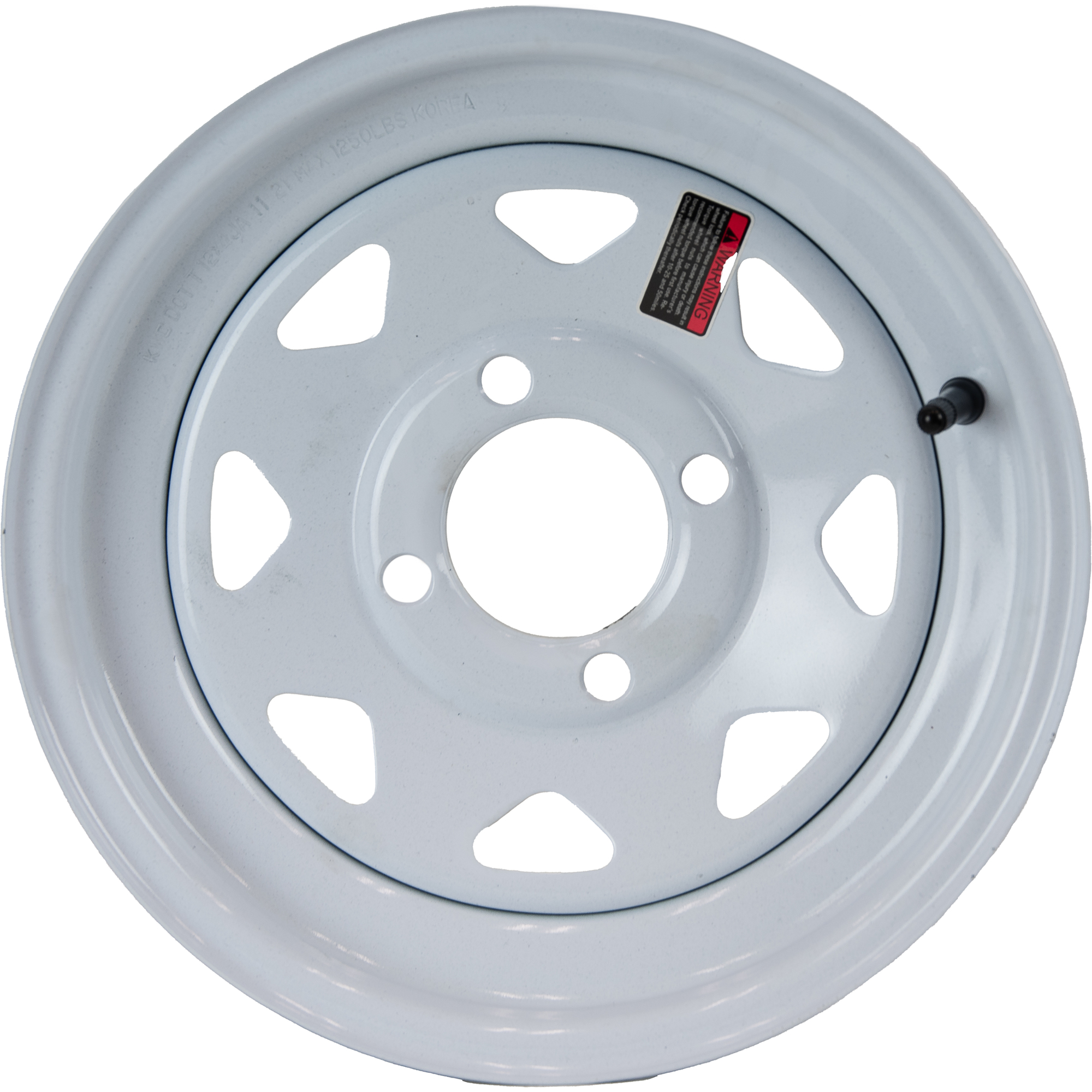 HI-RUN, Steel Wheel for Highway Trailer, Tire Size 12X4 4-4, Bolt Holes (qty.) 4, Model KW1006
