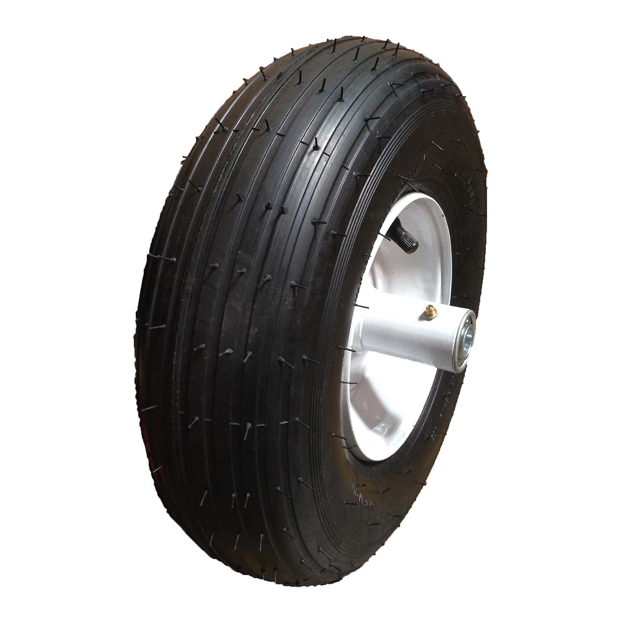 HI-RUN, Wheelbarrow Tire Assembly, Rib, 5/8Inch bearings, Tire Size 4.80/4.00-8 Load Range Rating B, Model CT1004