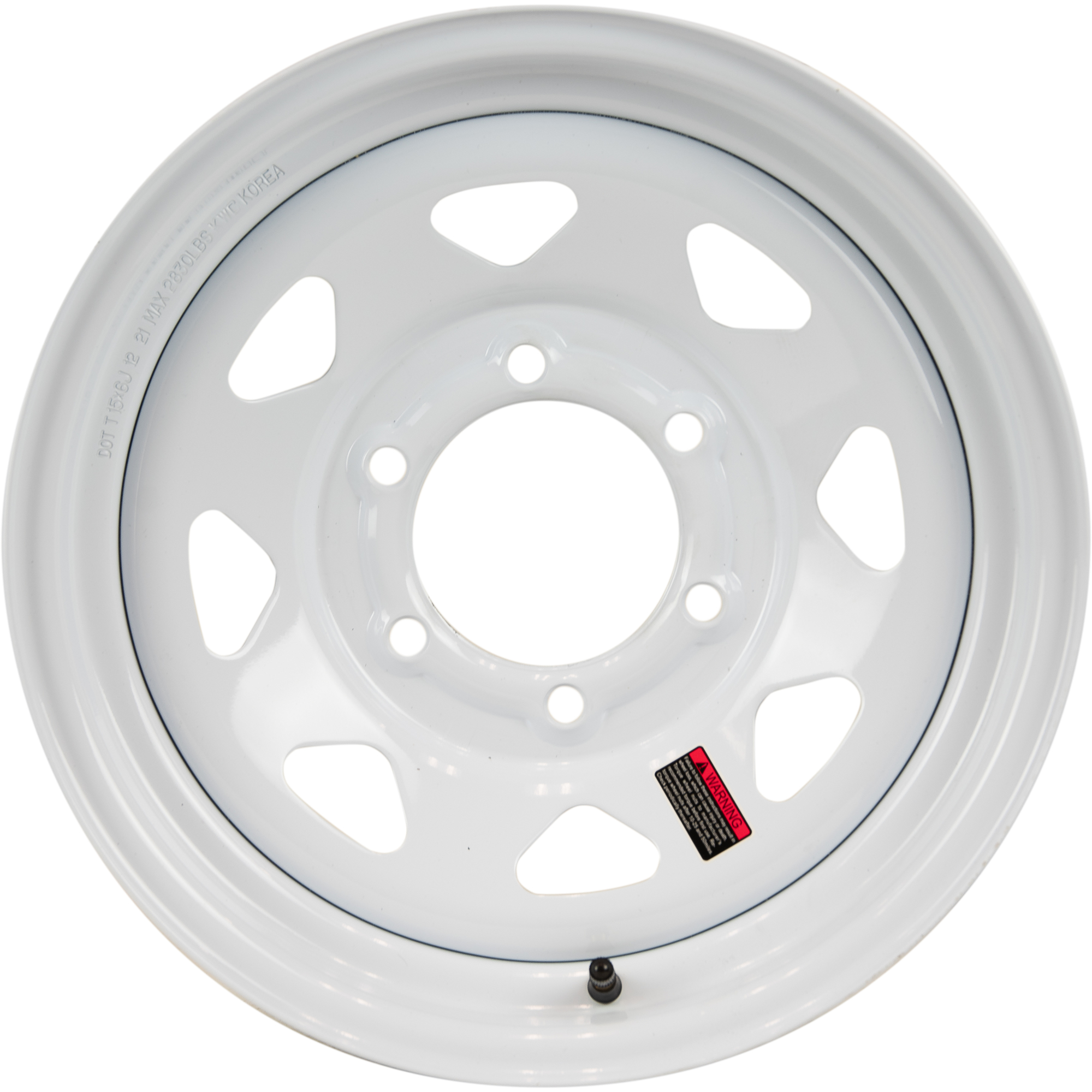 HI-RUN, Steel Wheel for Highway Trailer, Tire Size 15X6 6-5.5, Bolt Holes (qty.) 6, Model KW1002
