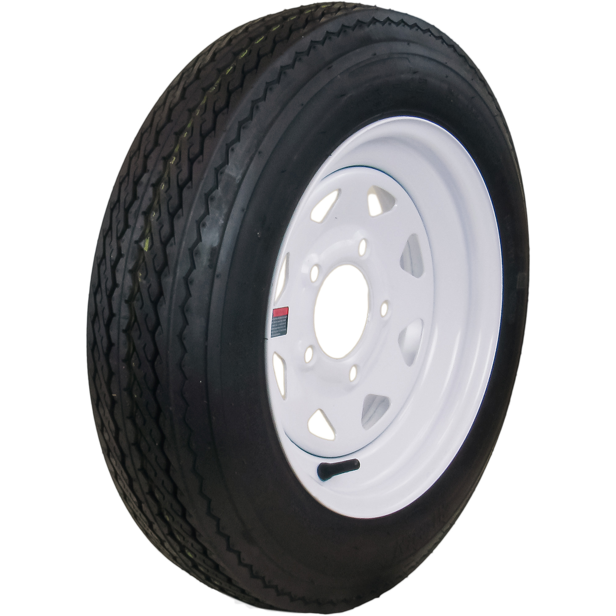 HI-RUN, Highway Trailer Tire Assembly, Bias-Ply, Tire Size 4.80X12 Load Range Rating C, Bolt Holes (qty.) 5 Model ASB1098