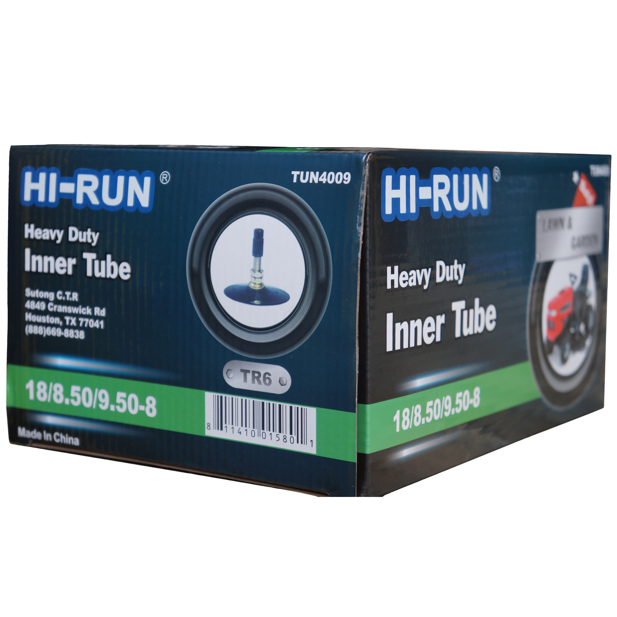 HI-RUN, Tube 18X8.50/9.50-8 (TR6) Lawn Garden, Fits Rim Size 8 in, Included (qty.) 1 Model TUN4009