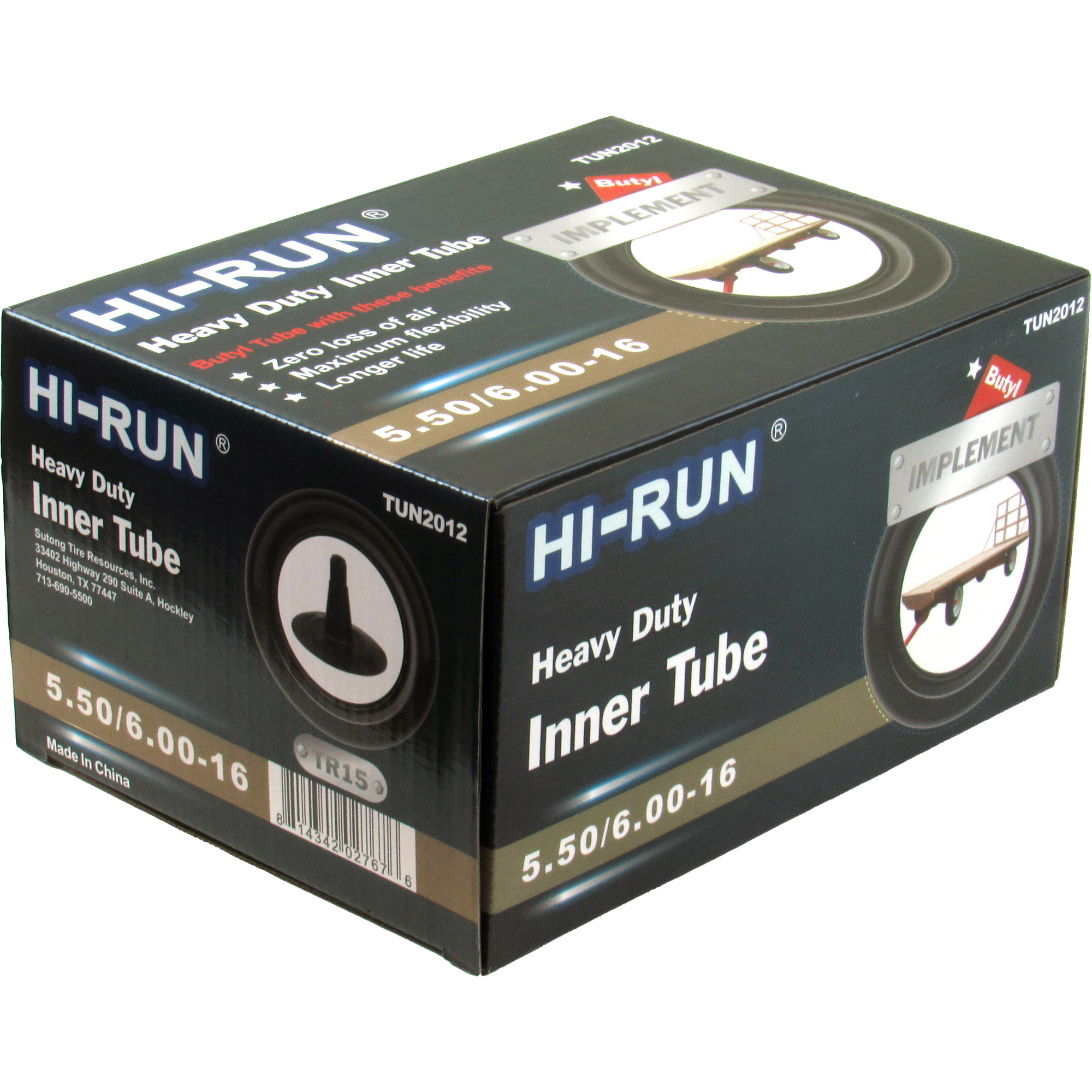HI-RUN, Tube 5.50/6.00-16 (TR15) Float Implement, Fits Rim Size 16 in, Included (qty.) 1 Model TUN2012
