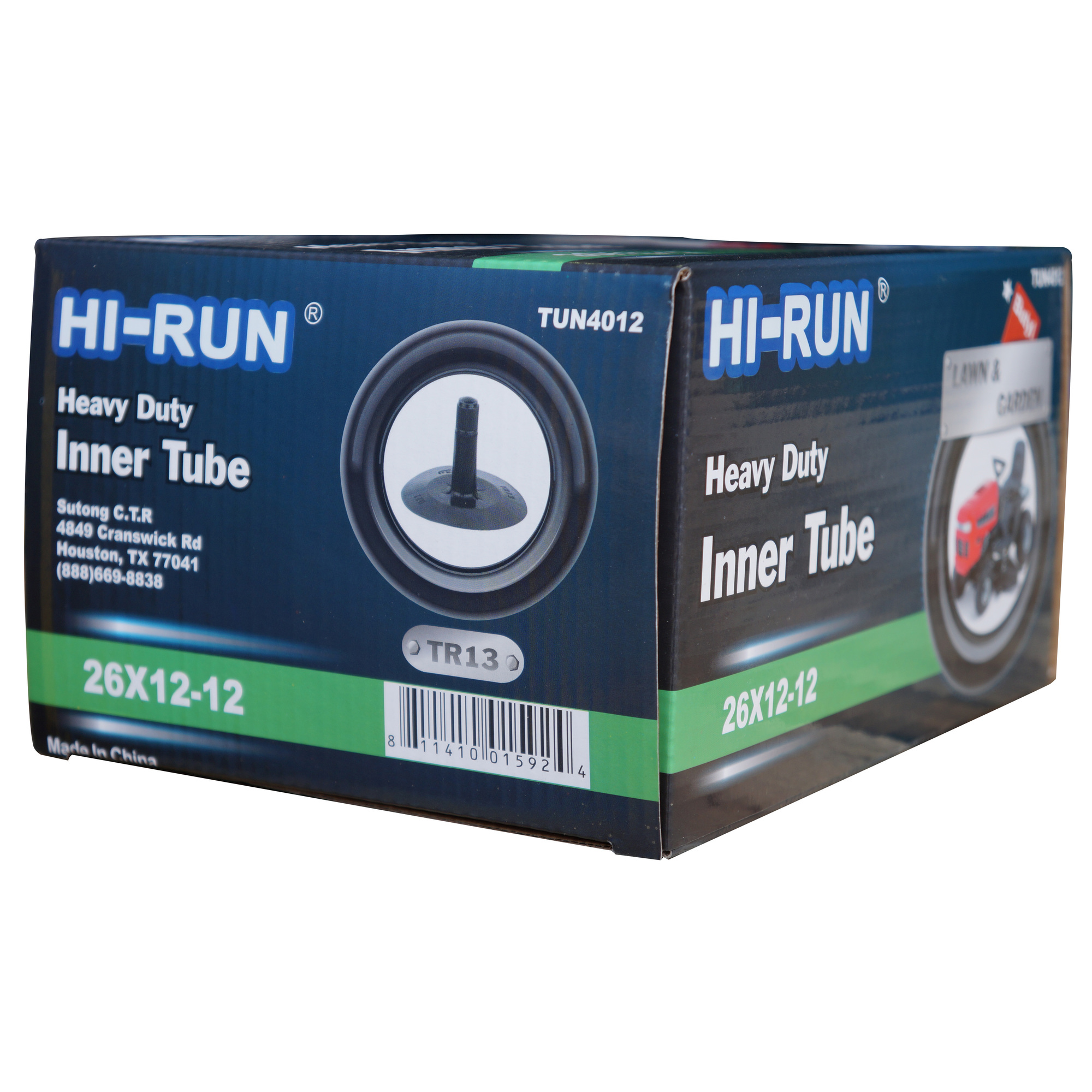 HI-RUN, Tube 26X12-12 TR13 Lawn Garden, Fits Rim Size 12 in, Included (qty.) 1 Model TUN4012