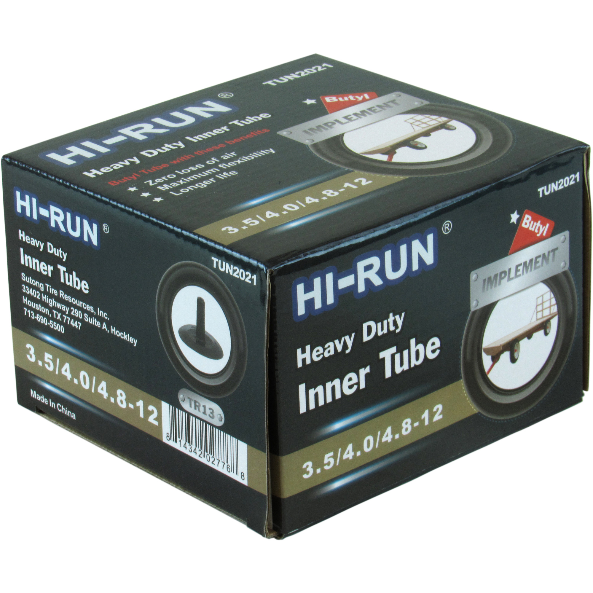 HI-RUN, Tube 3.5/4.0/4.8-12 (TR13) Float Implement, Fits Rim Size 12 in, Included (qty.) 1 Model TUN2021