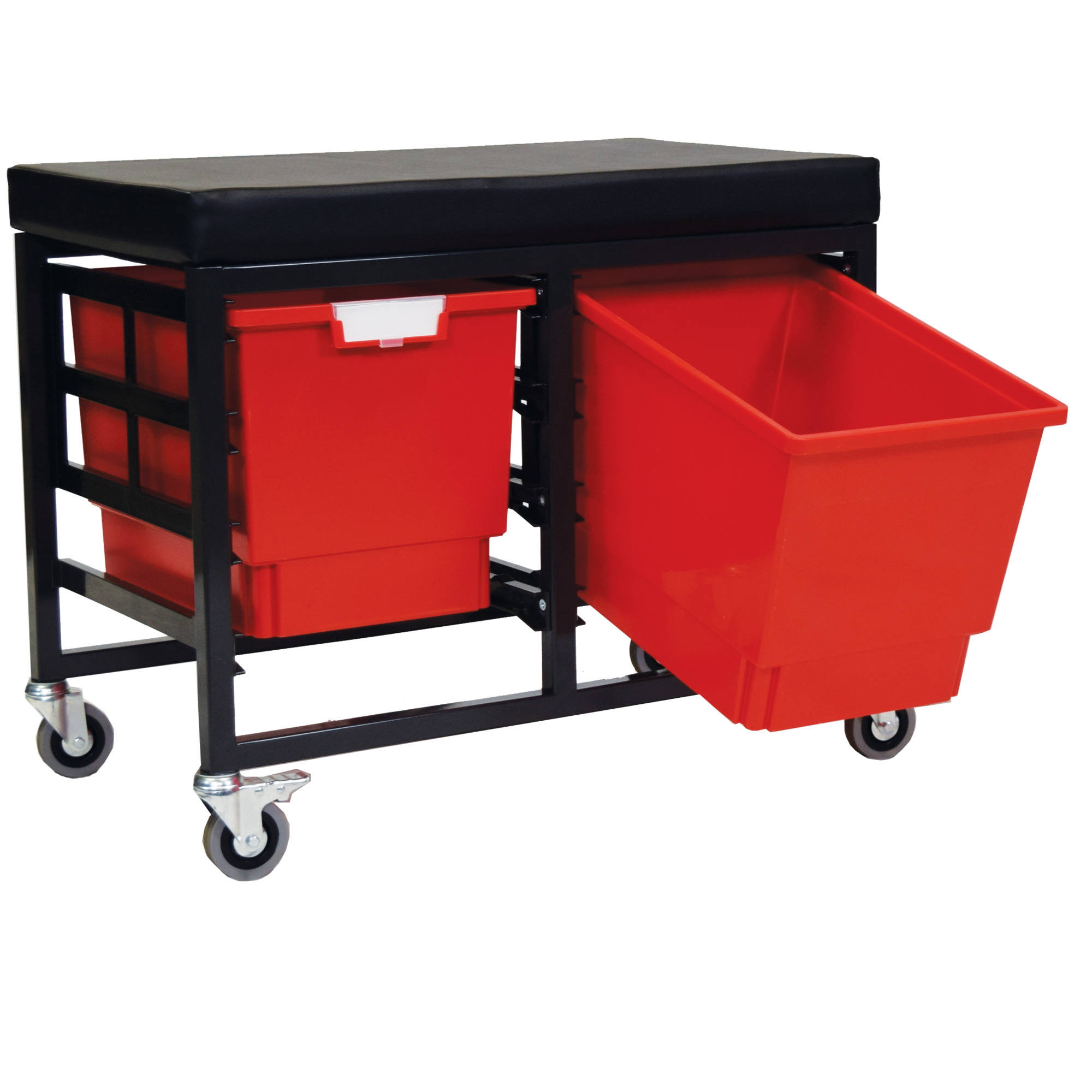 Certwood StorWerks, StorBenchSeat w/ 2 Storsystem Trays and Bins-Red, Included (qty.) 2, Material Plastic, Height 12 in, Model CE2109DGGC-2QPR