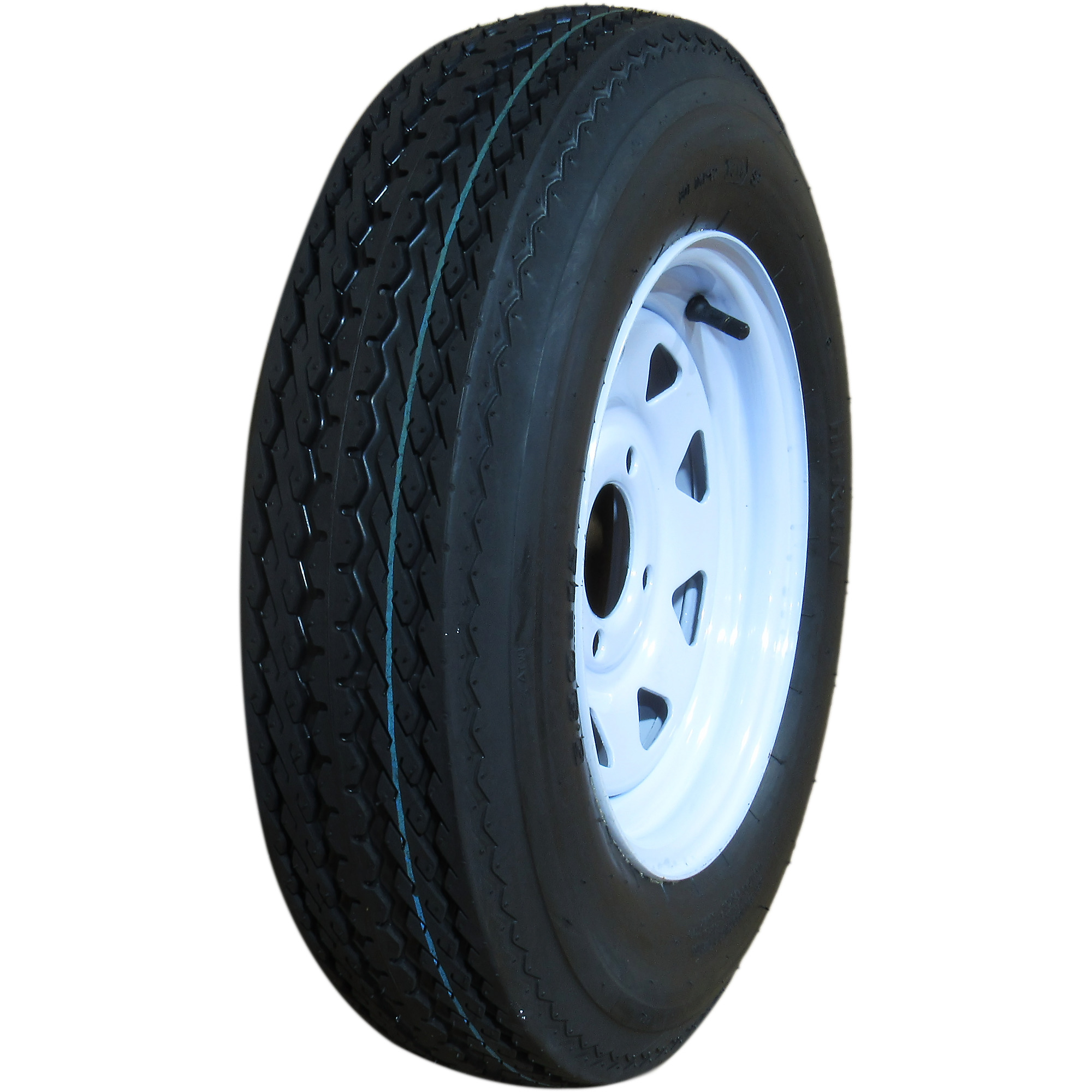 HI-RUN, Highway Trailer Tire Assembly, Bias-Ply, Tire Size 5.30-12 Load Range Rating C, Bolt Holes (qty.) 4 Model ASB1064