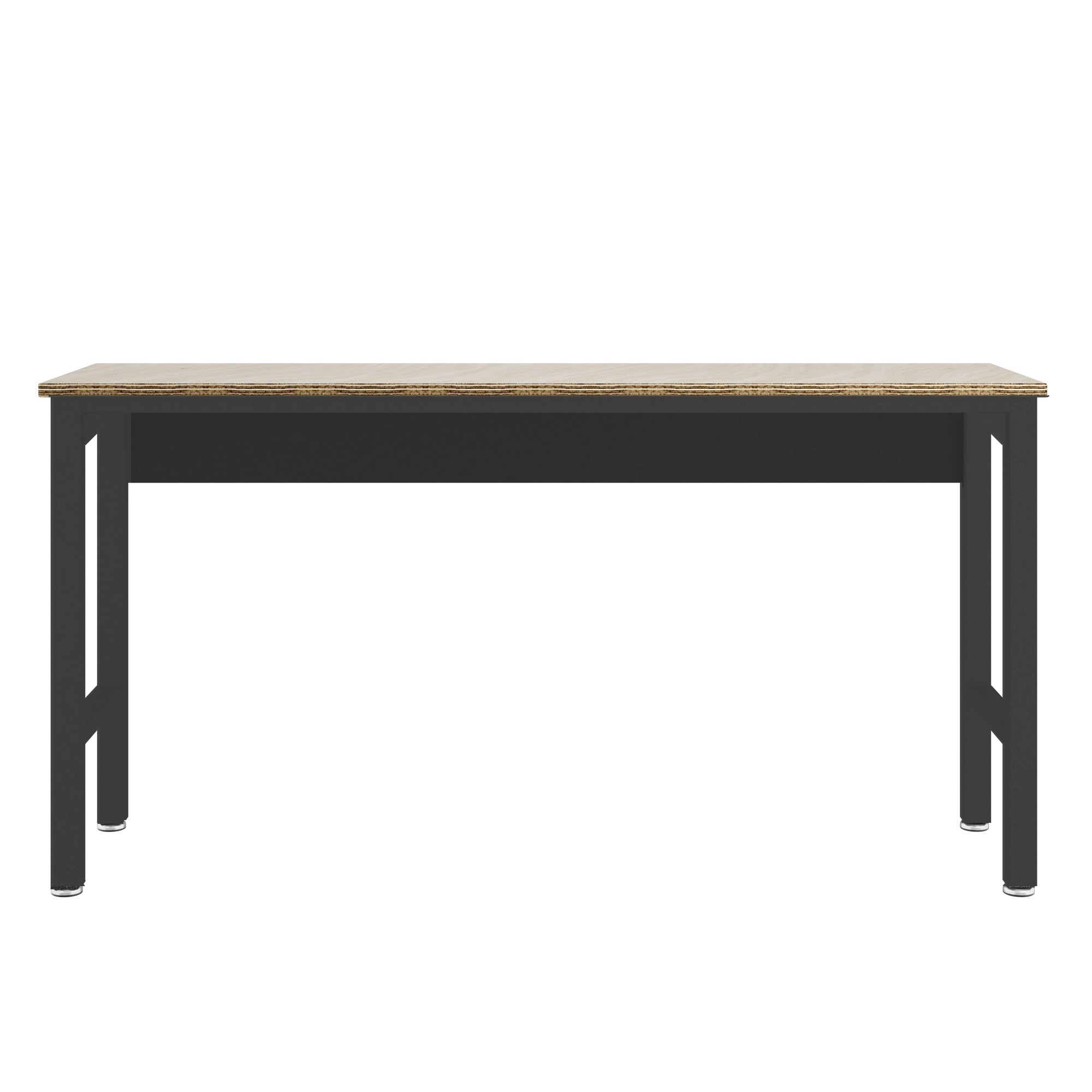 Manhattan Comfort, Fortress Wood and Steel Garage Table in Charcoal, Width 72.4 in, Height 37.6 in, Depth 20.5 in, Model 6GMC