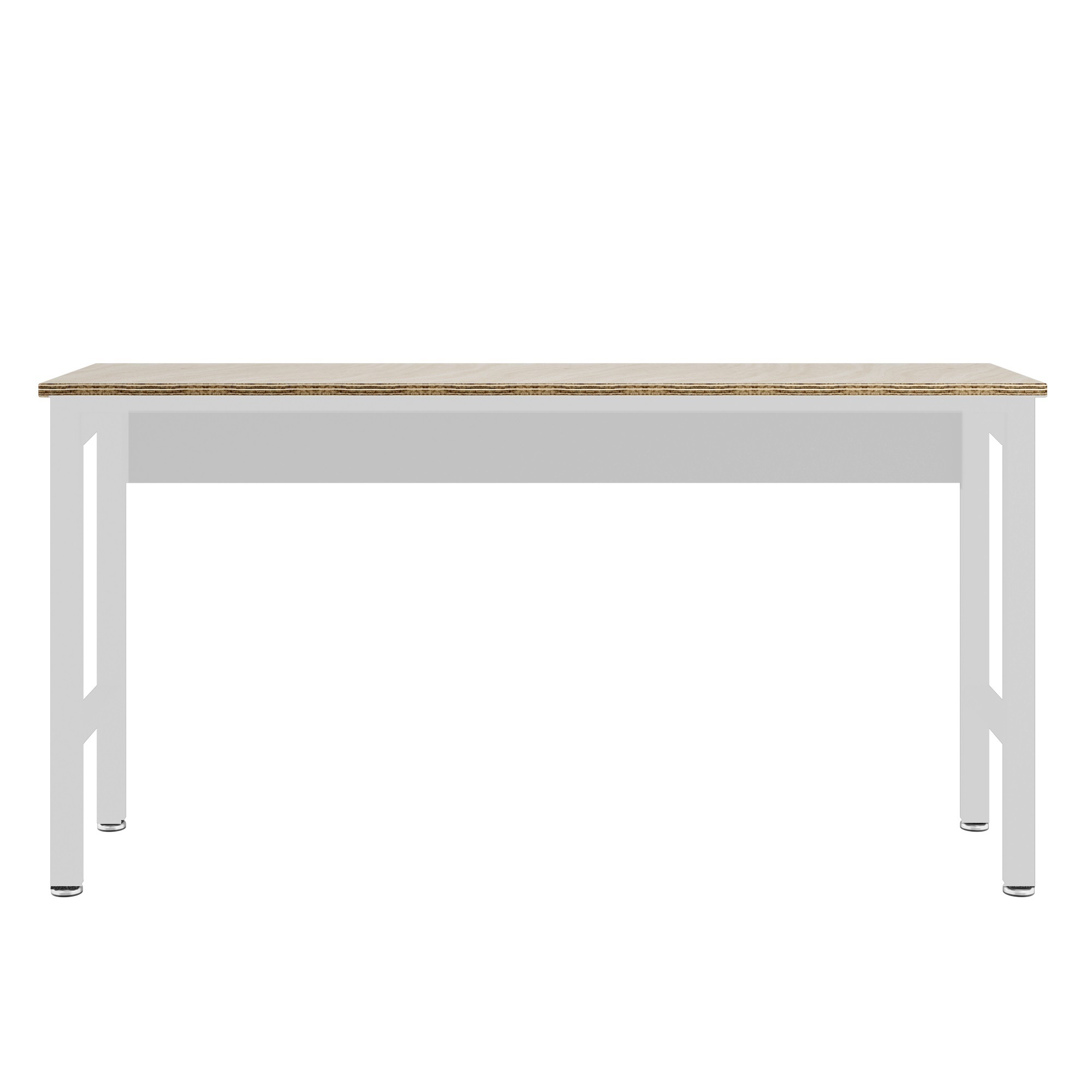 Manhattan Comfort, Fortress Wood and Steel Garage Table in White, Width 72.4 in, Height 37.6 in, Depth 20.5 in, Model 6GMC