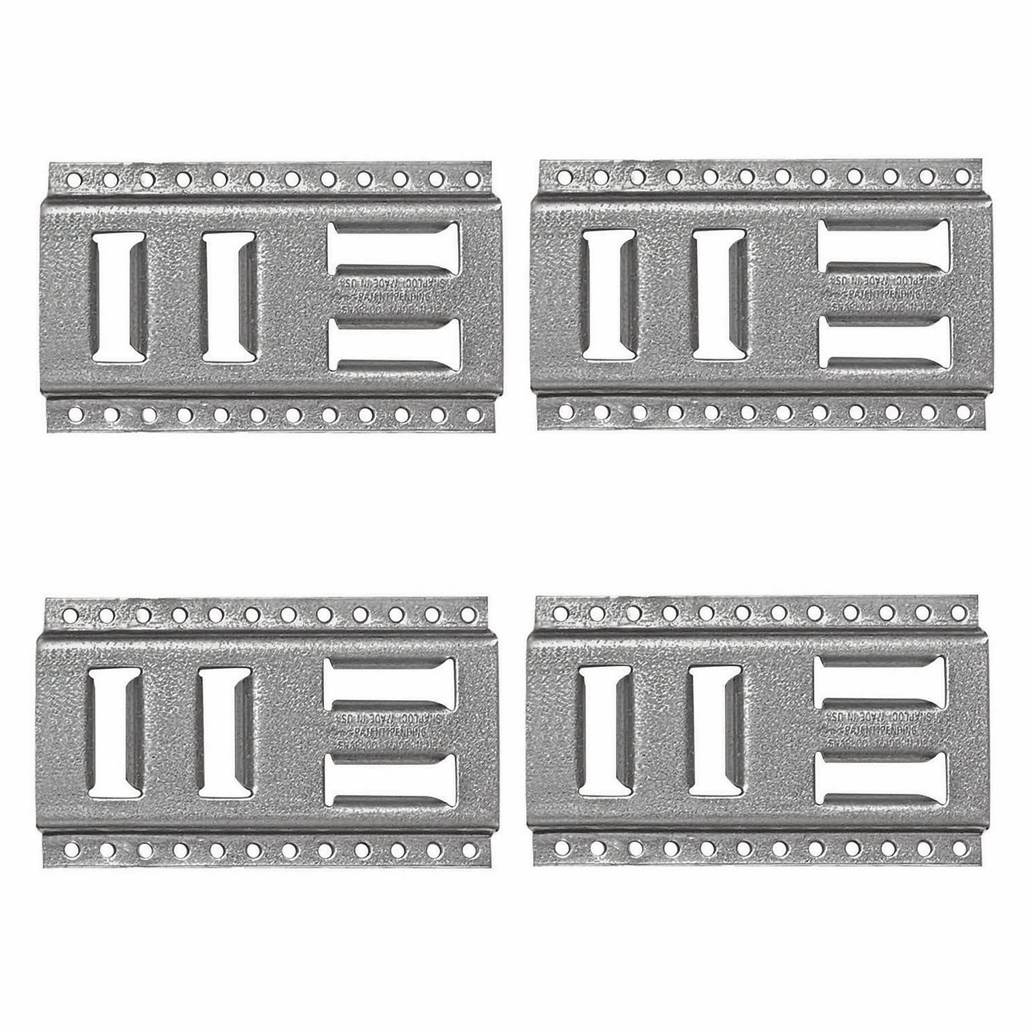 Snap-Loc Cargo Control, Fast-Track E-Track 8Inch 4-Pack, Pieces (qty.) 4, Working Load 1000 lb, Material Galvanized Steel, Model SLAET08G4