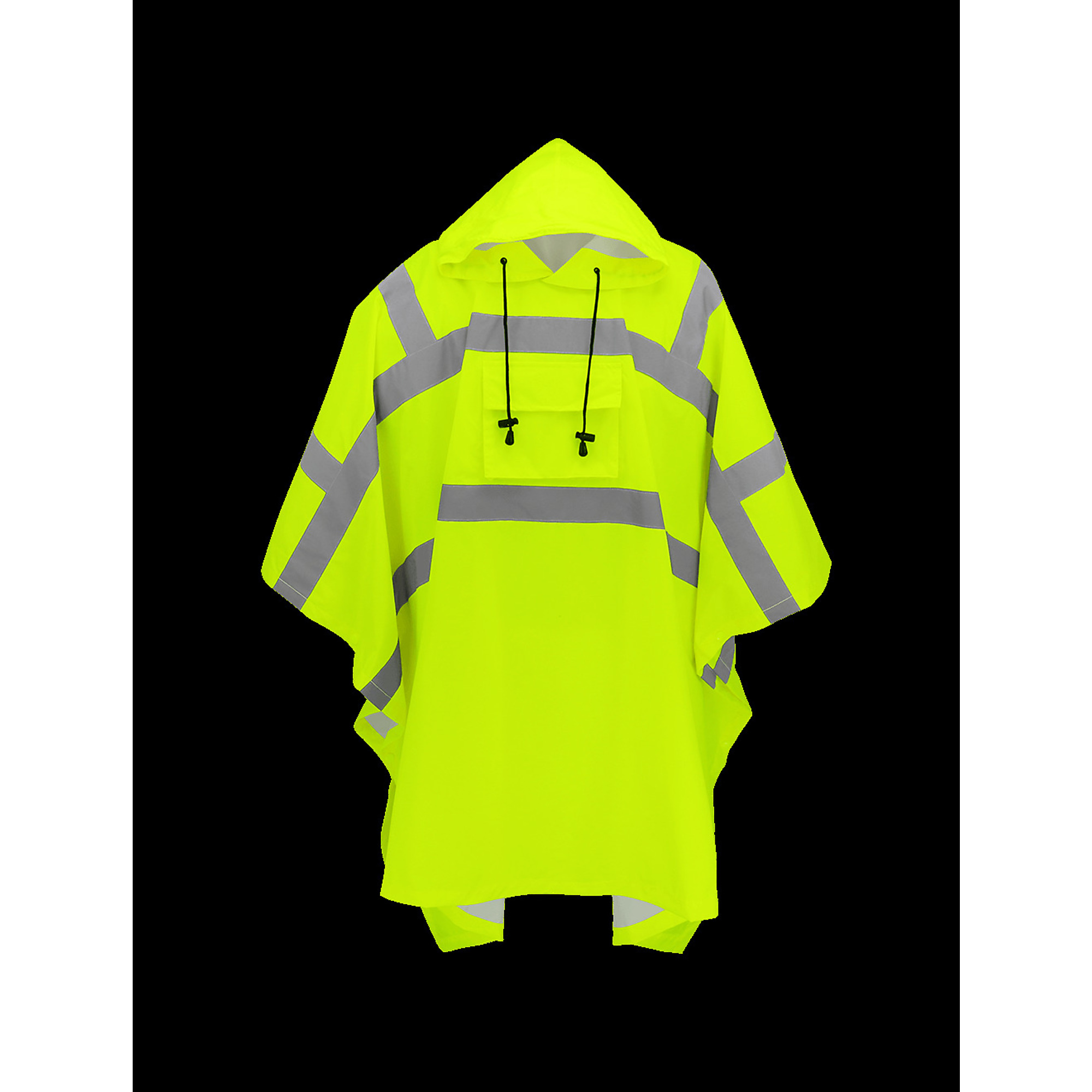 FrogWear, HV Yellow/Green, Class 3 Rain Poncho, Size One Size, Color High-Visibility Yellow/Green, Model GLO-850