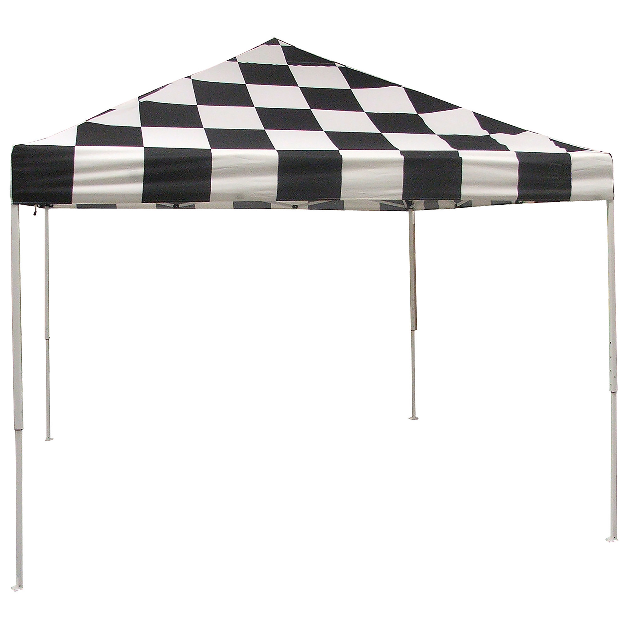 ShelterLogic, Pop-Up Canopy Hd - Straight Leg 10 X 10ft. Checkered Flag, Length 11 ft, Width 11 ft, Color Multi, Model 22565