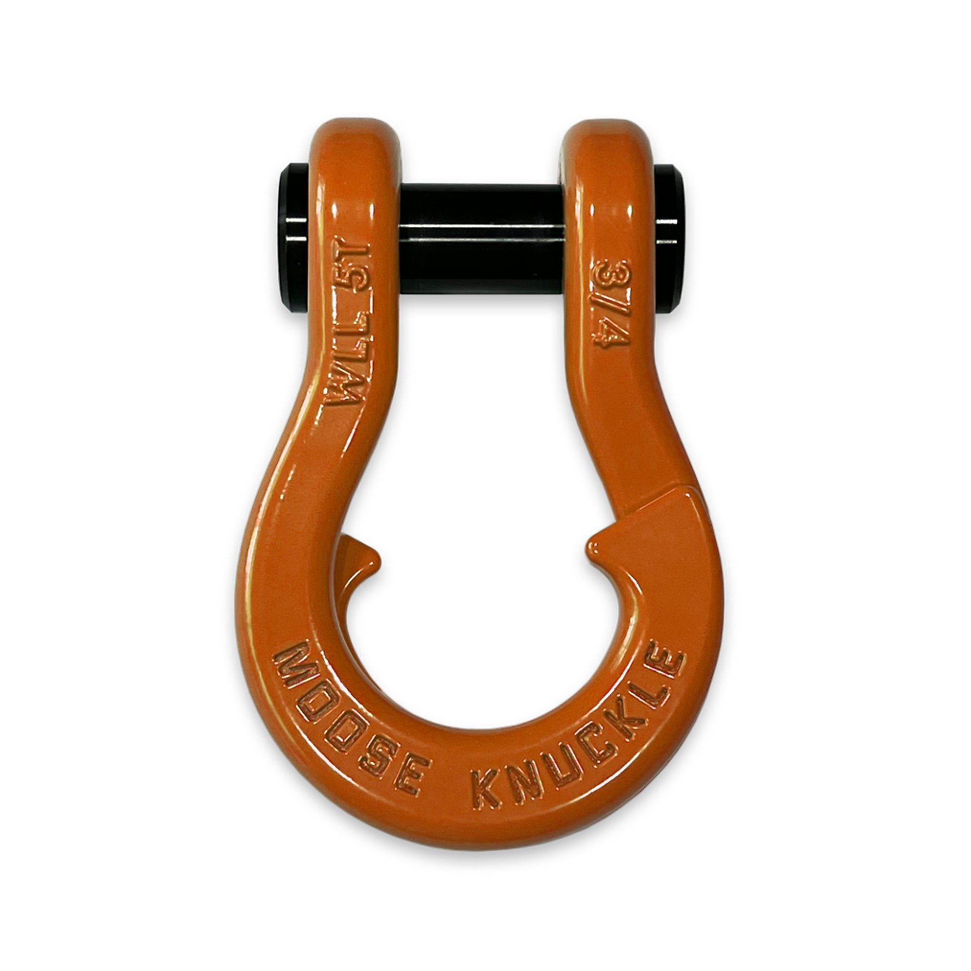 Moose Knuckle Offroad, Obscene Orange 3/4Inch Recovery Towing Split Shackle, Working Load Limit 10000 lb, Model FN000020-008