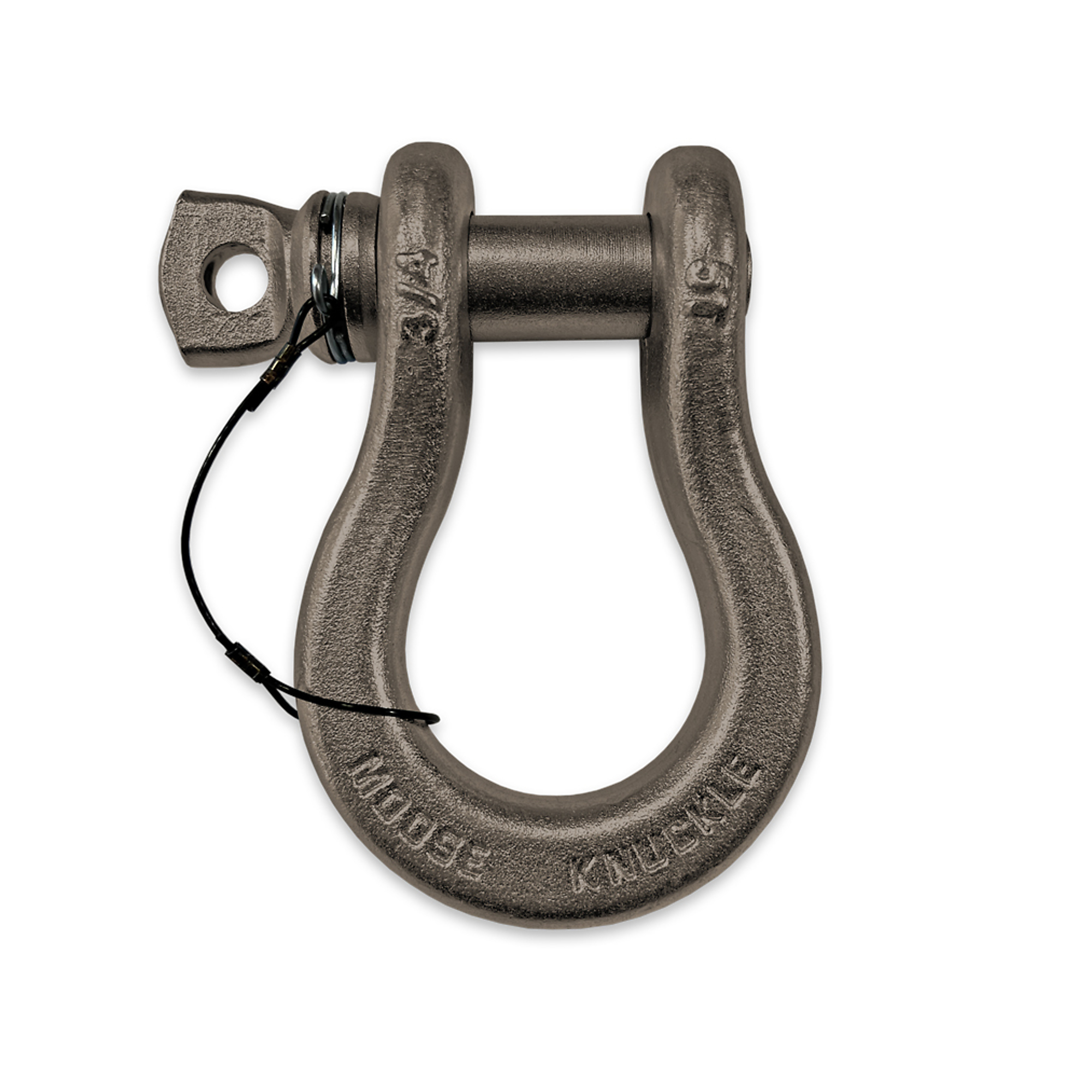 Moose Knuckle Offroad, Raw Dog Uncoated Recovery Lanyard Spin Pin 3/4 Shackle, Working Load Limit 10000 lb, Model FN000023-013