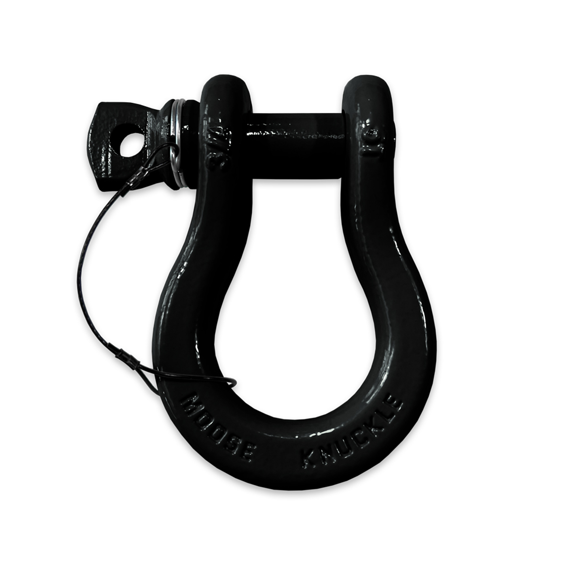 Moose Knuckle Offroad, Black Hole Recovery Tow Lanyard Spin Pin 3/4 Shackle, Working Load Limit 10000 lb, Model FN000023-001