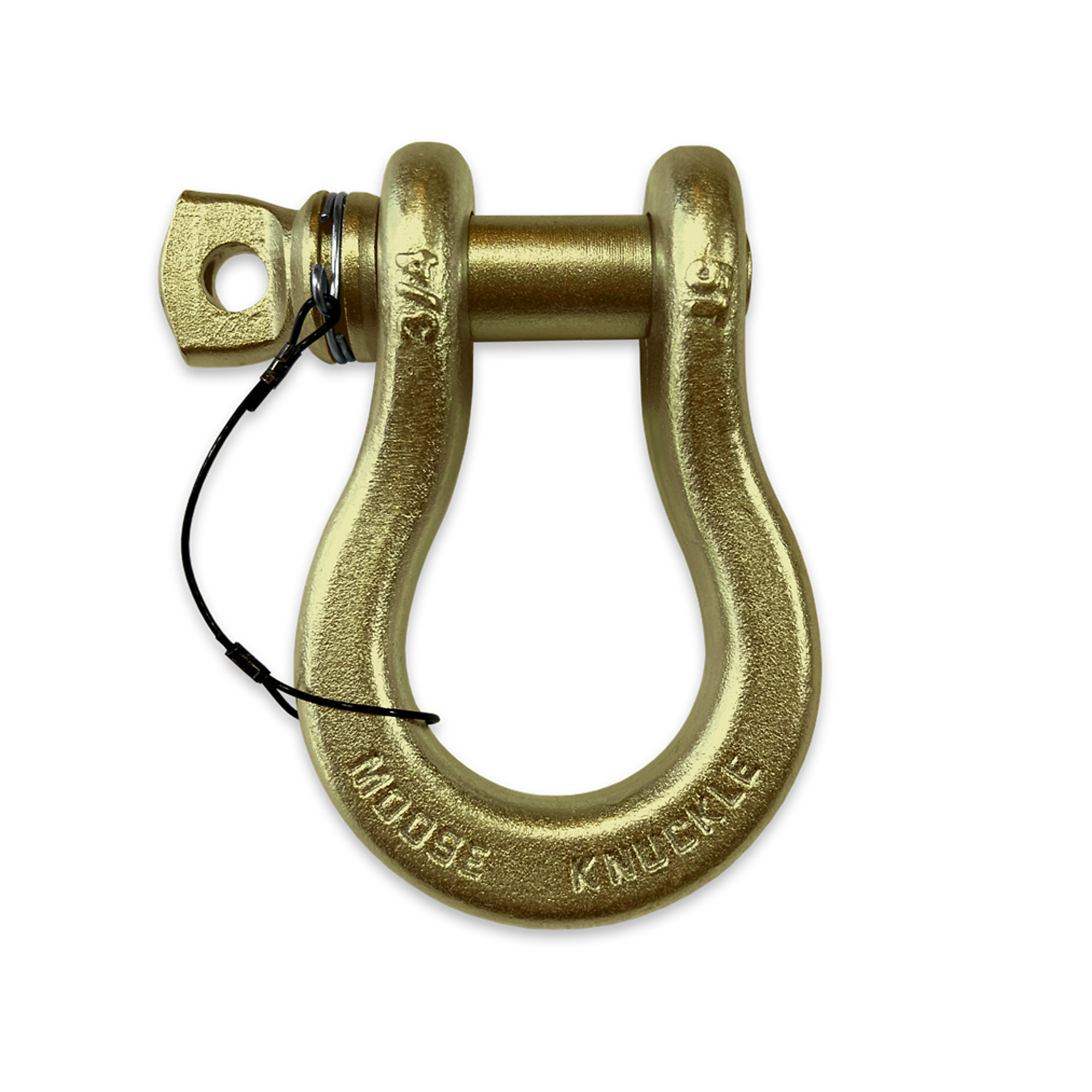 Moose Knuckle Offroad, Brass Knuckle Recovery Tow Lanyard Spin Pin 3/4 Shackle, Working Load Limit 10000 lb, Model FN000023-012