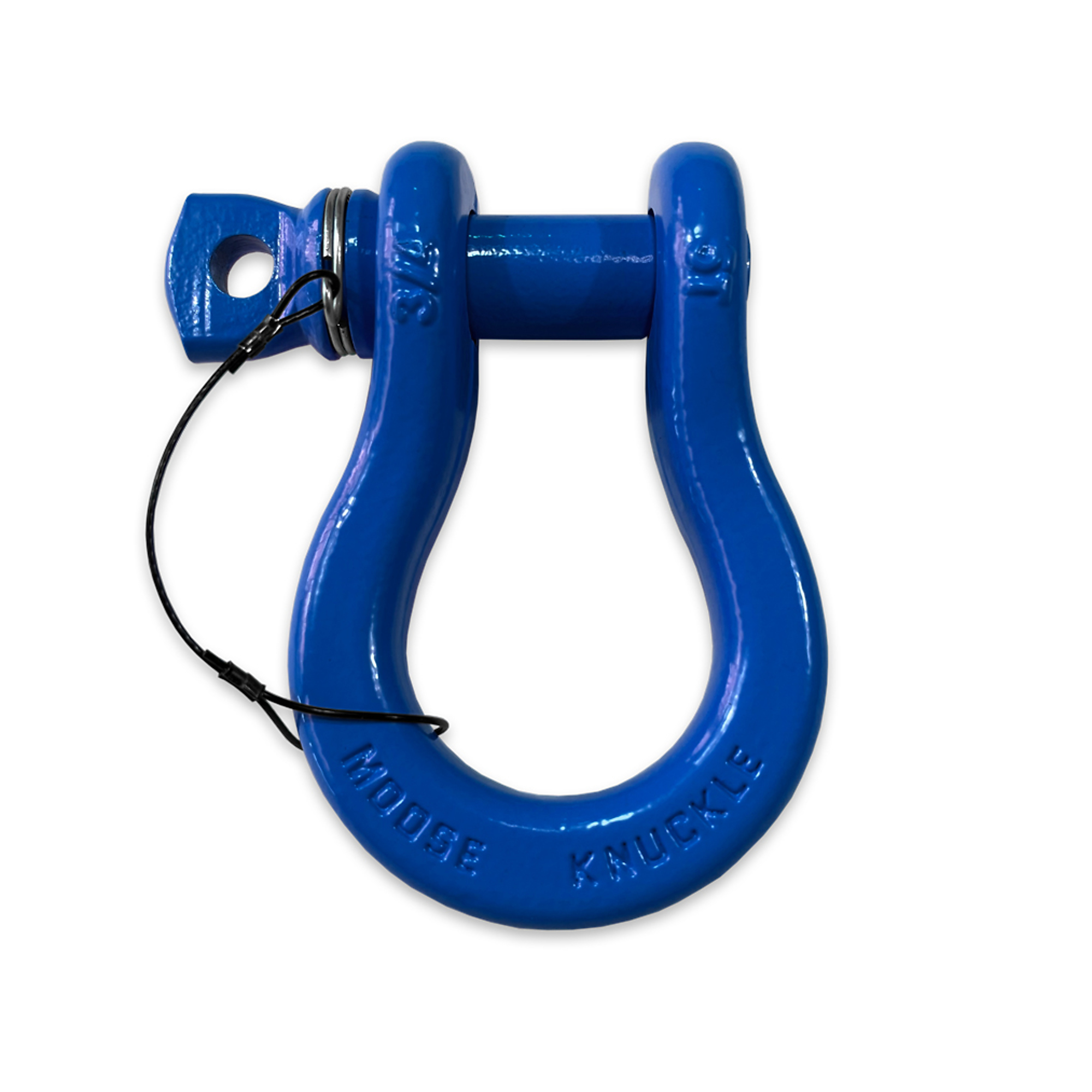 Moose Knuckle Offroad, Blue Balls Recovery Tow Lanyard Spin Pin 3/4 Shackle, Working Load Limit 10000 lb, Model FN000023-005