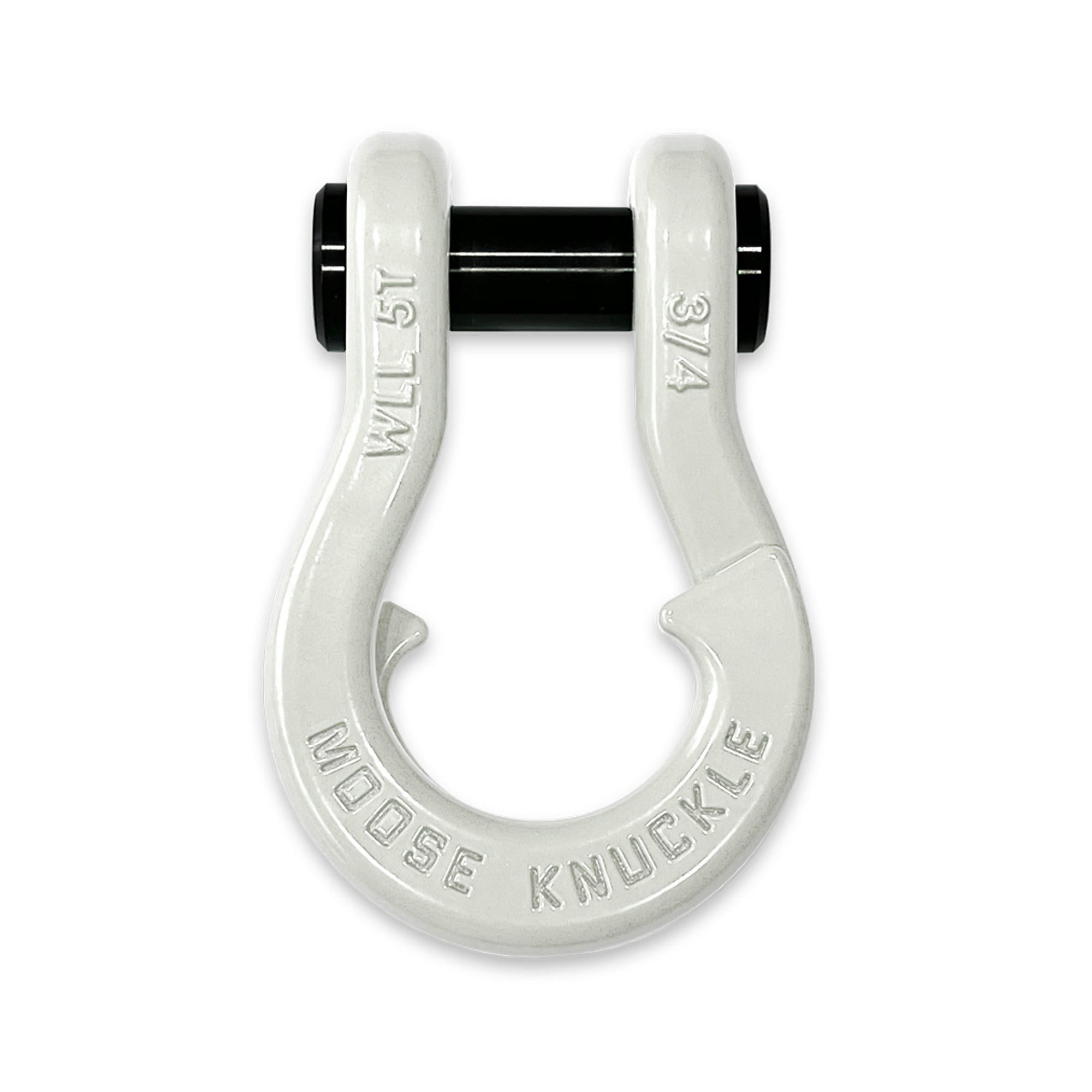 Moose Knuckle Offroad, Pure White 3/4Inch Recovery Towing Split Shackle, Working Load Limit 10000 lb, Model FN000020-003