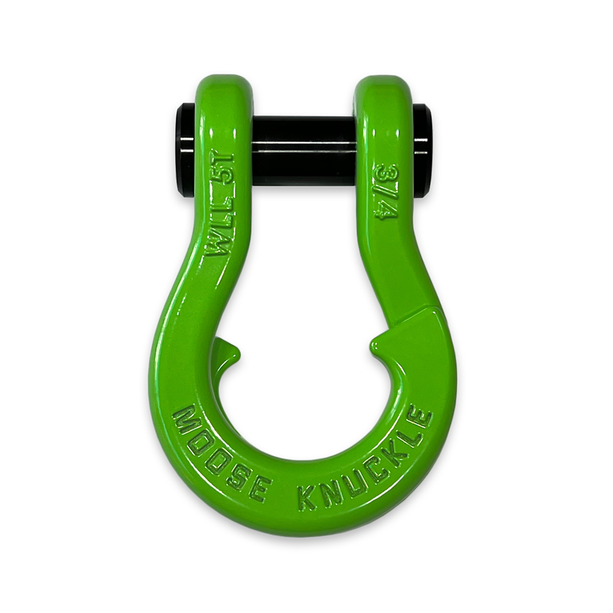 Moose Knuckle Offroad, Sublime Green 3/4Inch Recovery Towing Split Shackle, Working Load Limit 10000 lb, Model FN000020-006