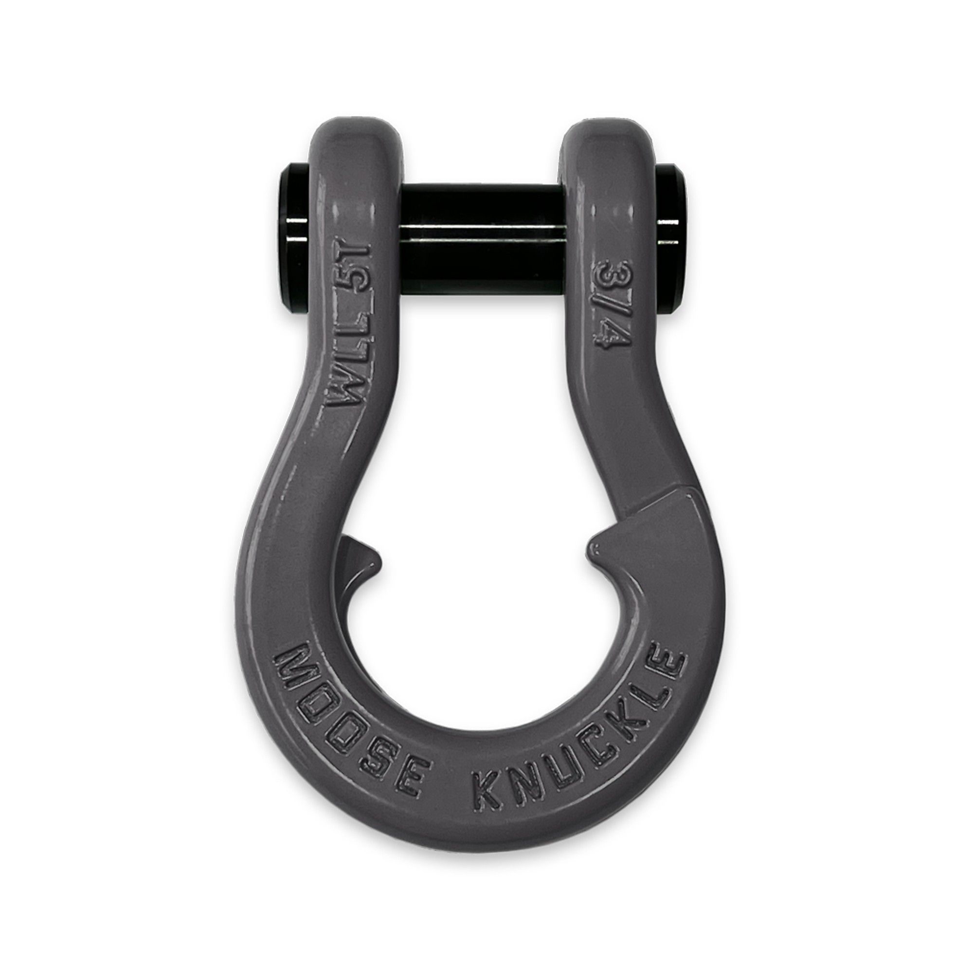 Moose Knuckle Offroad, Gun Gray 3/4Inch Recovery Towing Split Shackle, Working Load Limit 10000 lb, Model FN000020-002