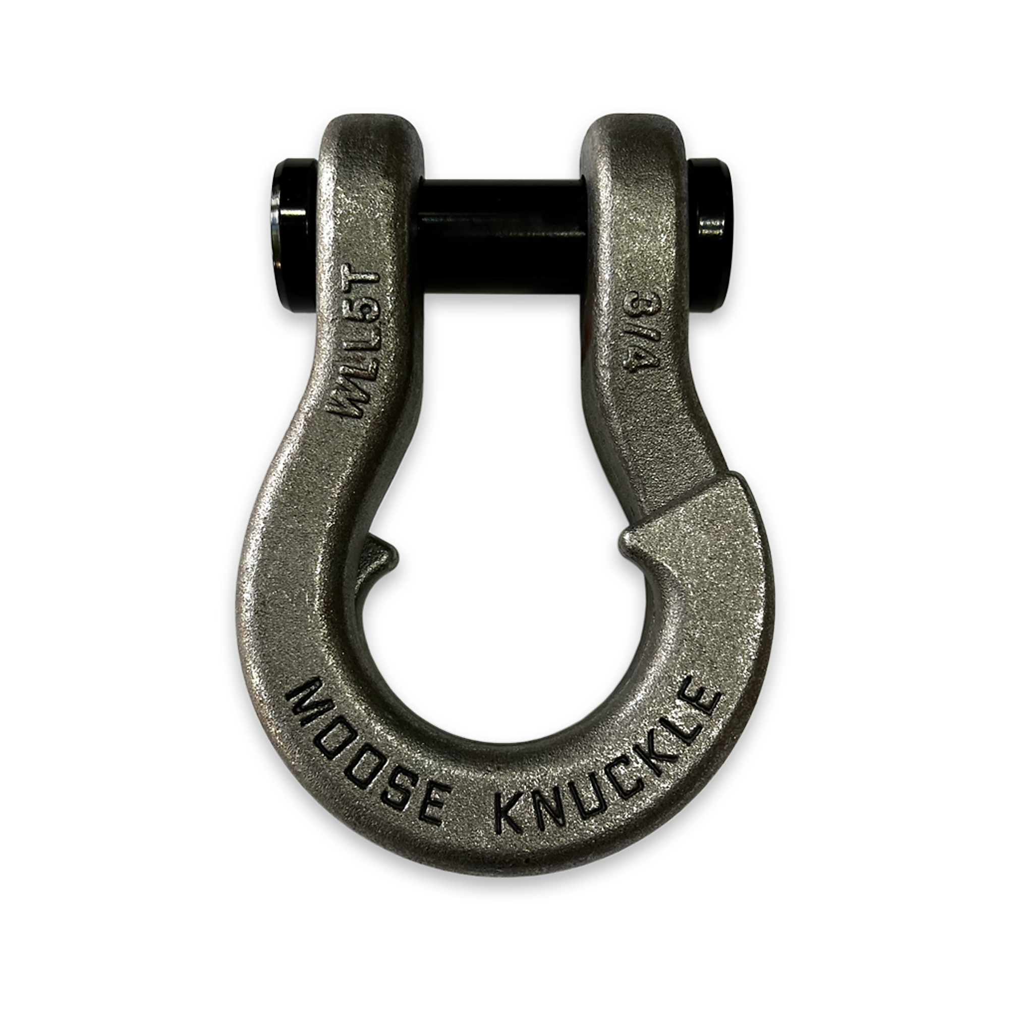 Moose Knuckle Offroad, Raw Dog Uncoated 3/4Inch Recovery Towing Split Shackle, Working Load Limit 10000 lb, Model FN000020-013