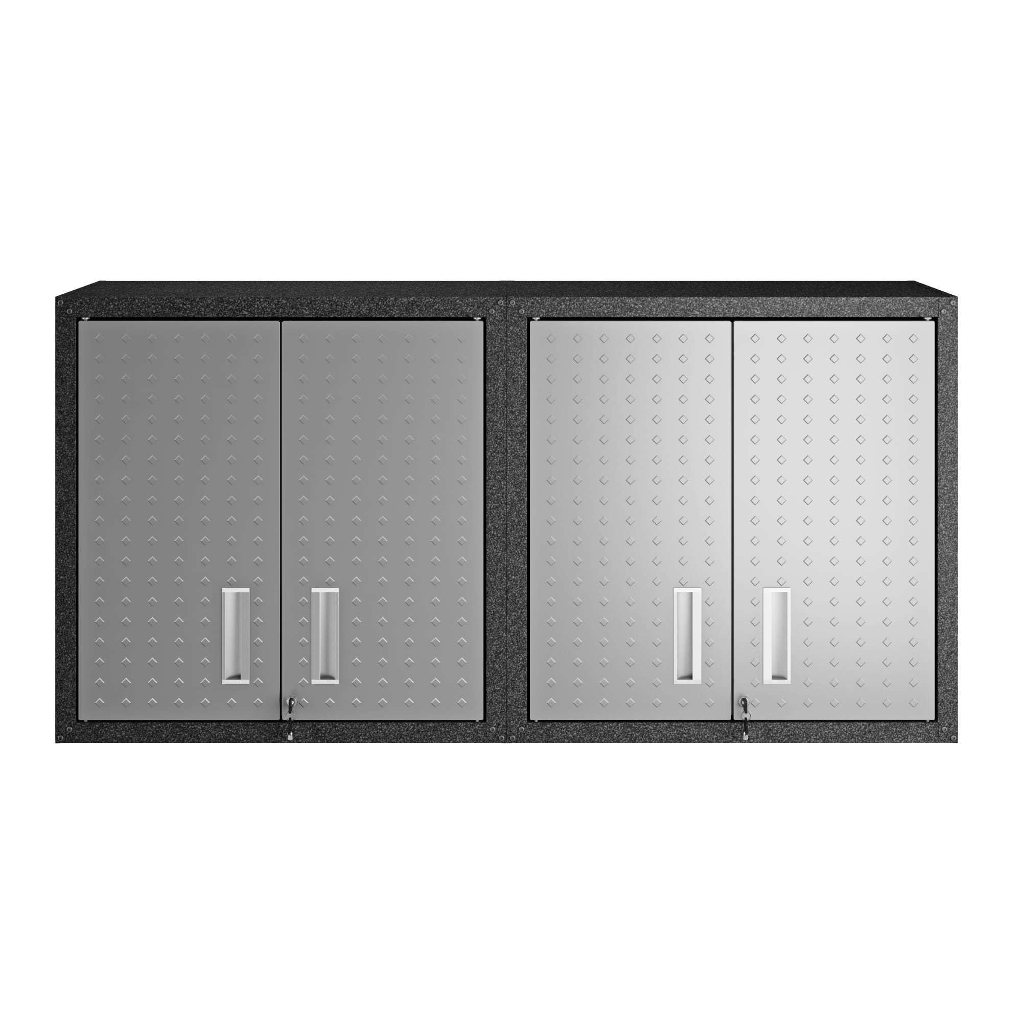 Manhattan Comfort, Fortress Floating Garage Cabinet in Grey Set of 2 Height 30.3 in, Width 30 in, Color Gray, Model 2-5GMC