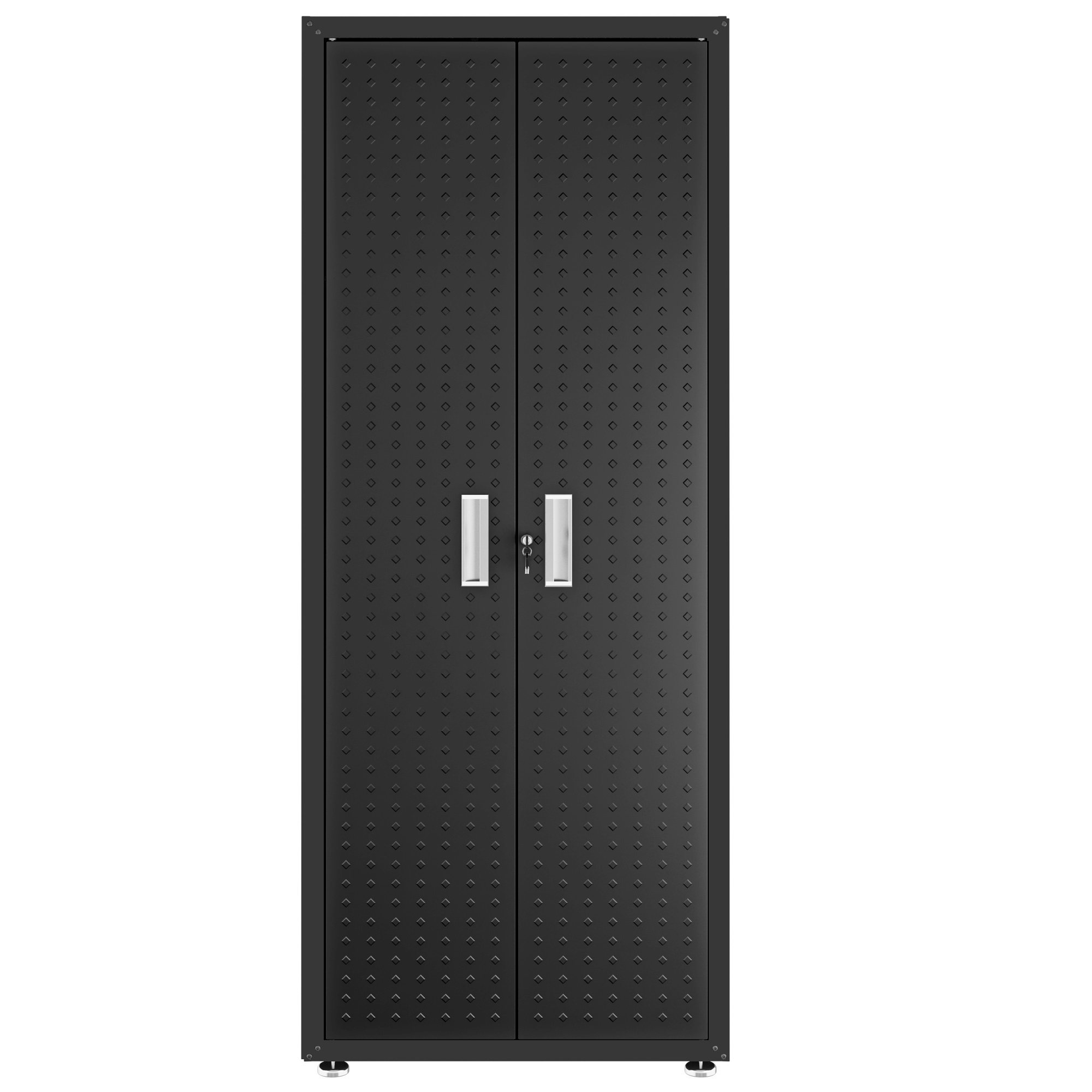 Manhattan Comfort, Fortress Tall Garage Cabinet in Charcoal Grey, Height 74.8 in, Width 30.3 in, Color Dark Gray, Model 1GMCF