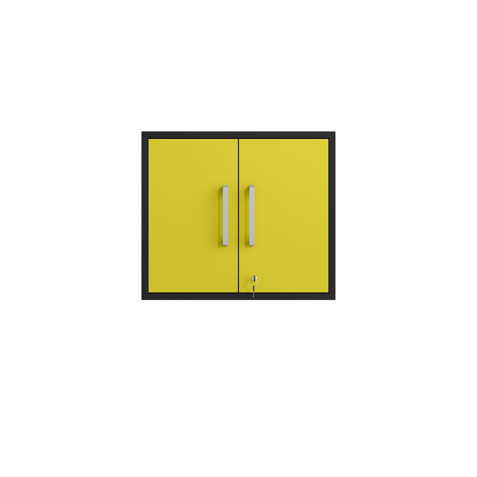 Manhattan Comfort, Eiffel Floating Garage Storage Cabinet, Yellow, Height 25.59 in, Width 28.35 in, Color Yellow, Model 251BMC