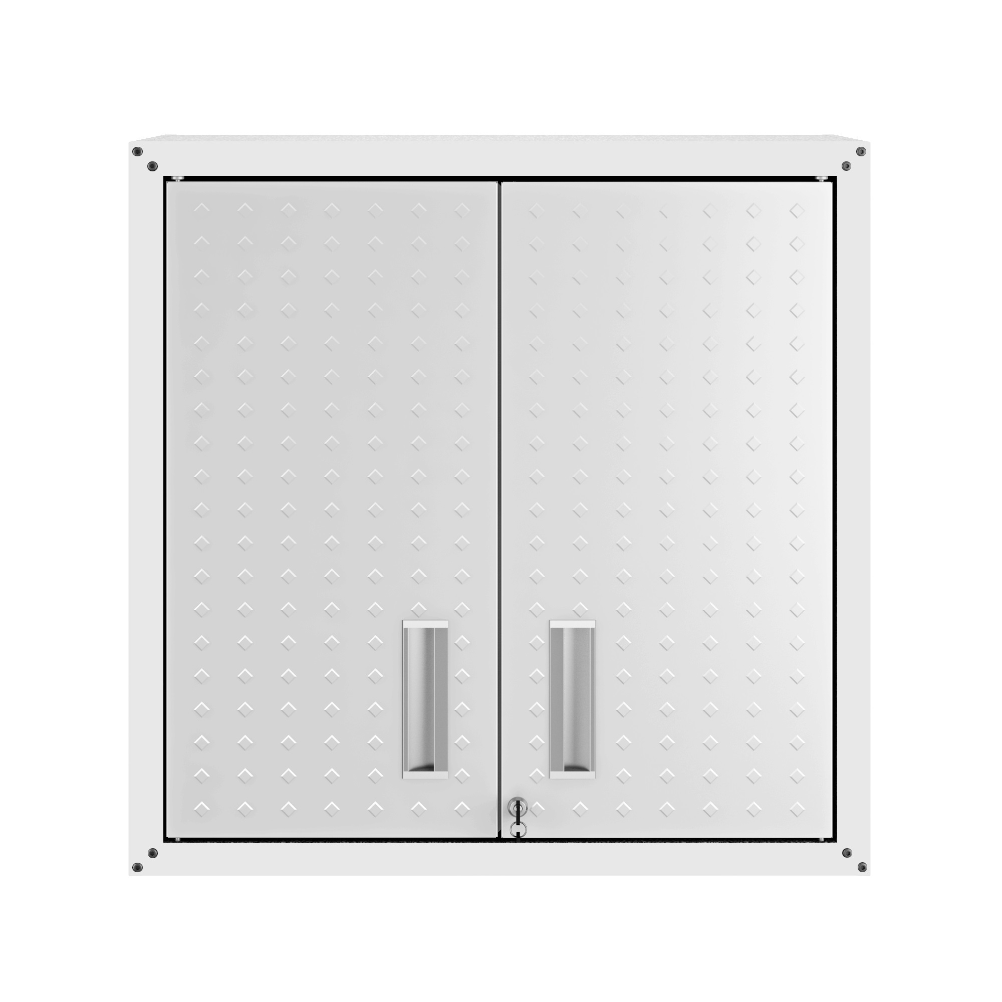 Manhattan Comfort, Fortress Floating Garage Cabinet in White, Height 30.3 in, Width 30 in, Color White, Model 5GMC