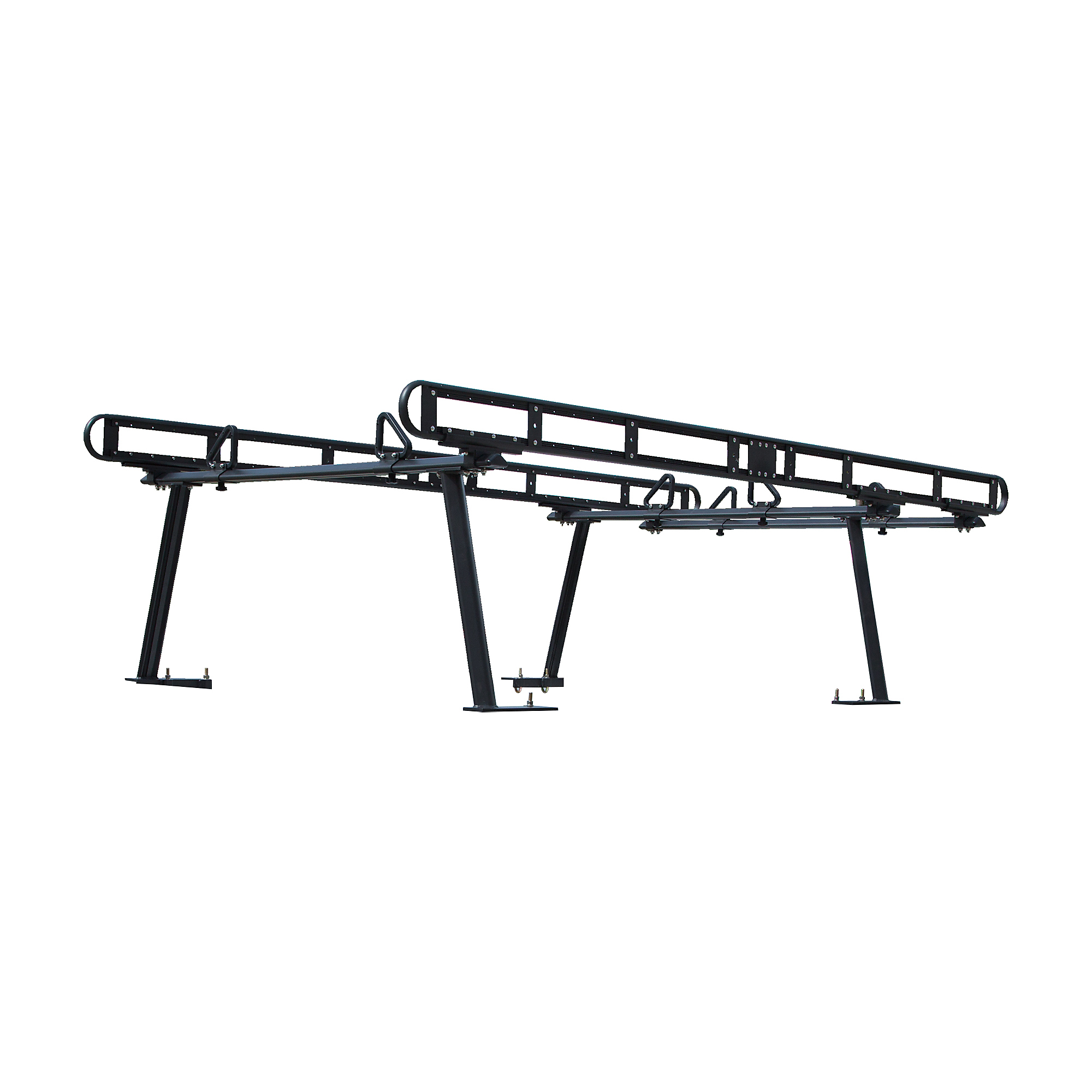 Buyers Products, Black Powder-Coated Aluminum Truck Ladder Rack, Shelves (qty.) 0 Material Aluminum, Model 1501410
