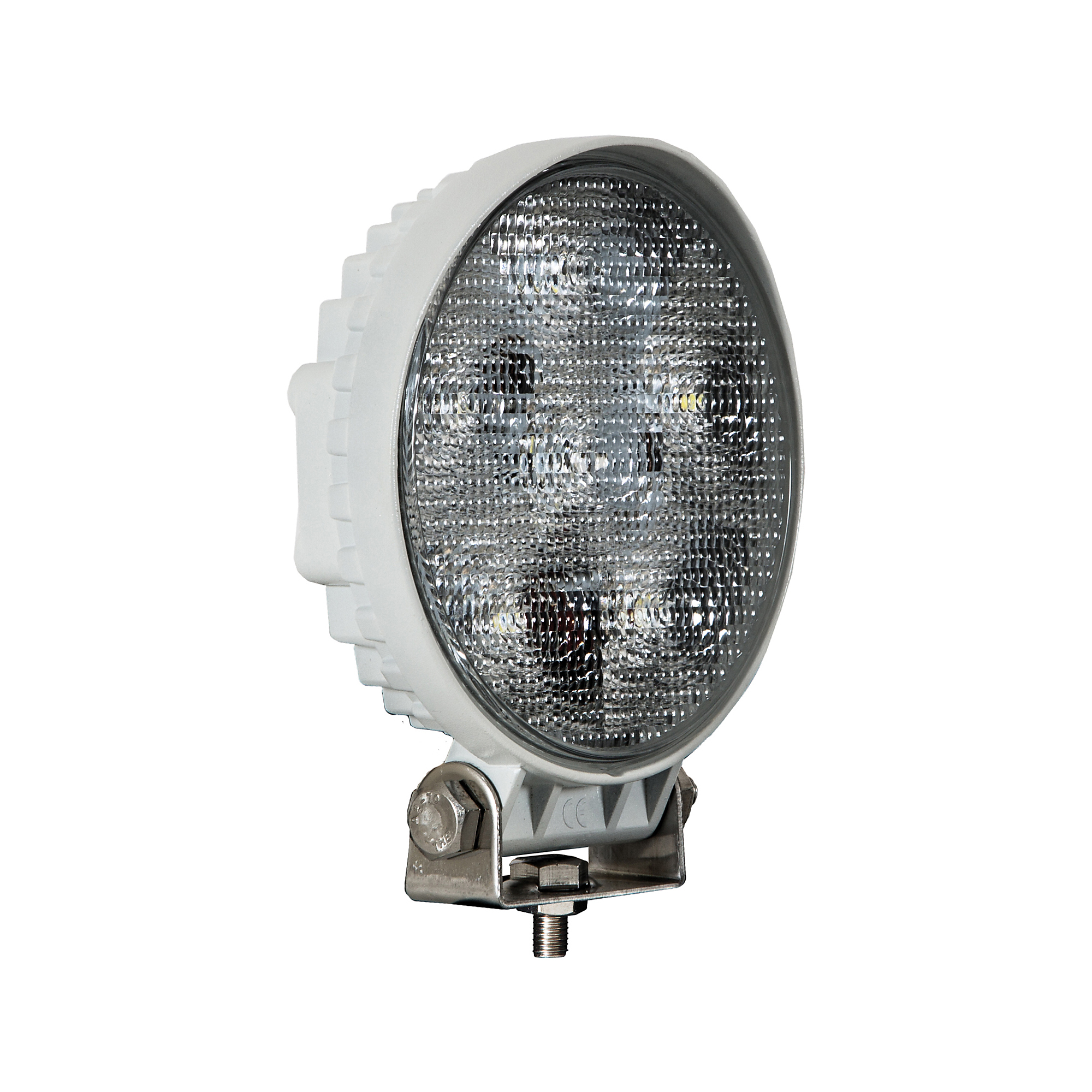 Buyers Products, 4.5Inch Clear LED Flood Light with White Housing, Light Bulb Type LED, Watts 18 Model 1493215