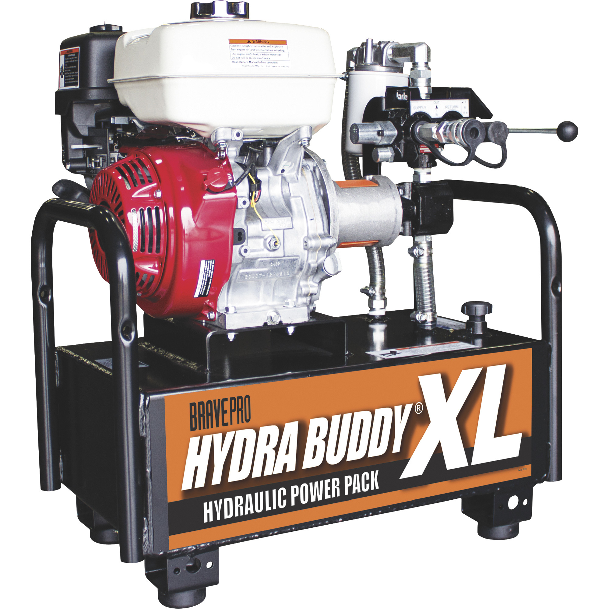 BravePro Portable Hydraulic Power Pack â 270cc Honda GX270 Engine, 10.3 Gal. Capacity, Model HBHXL16GX