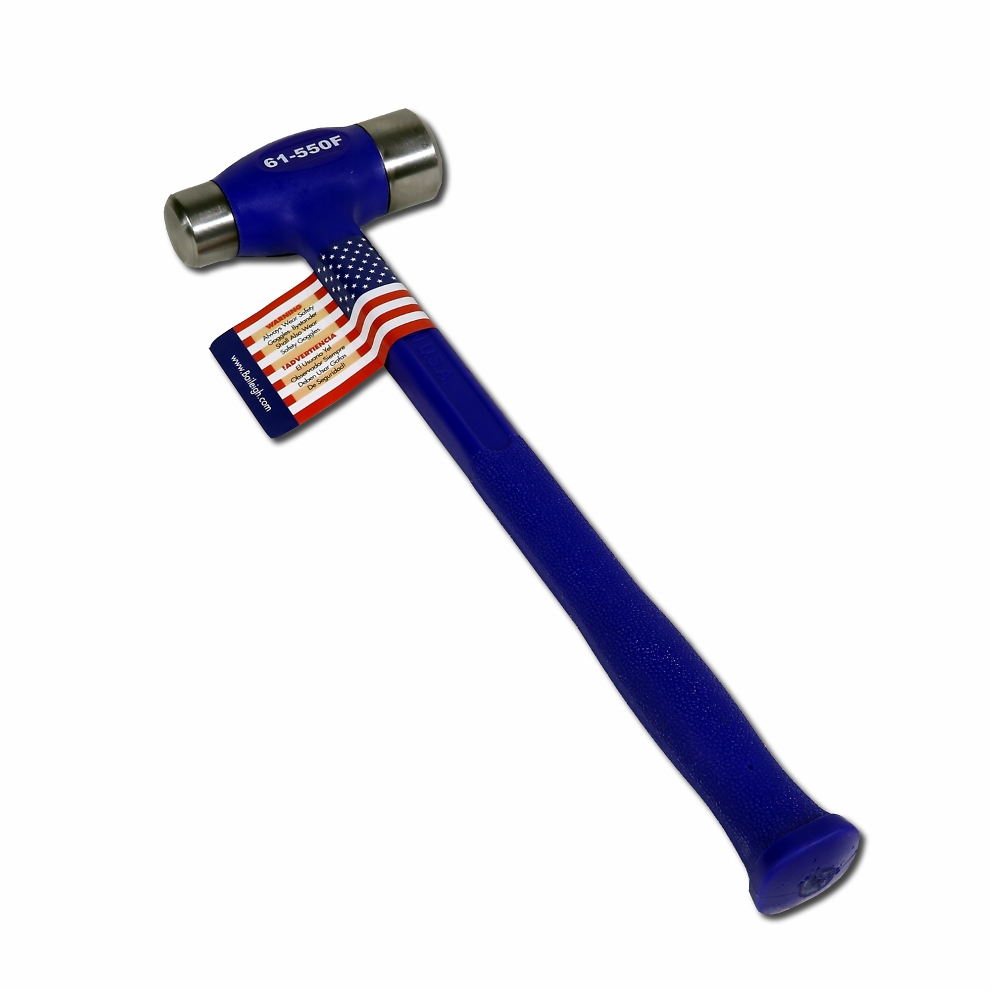 Baileigh, Flat Hardface Hammer, Handle Length 12.75 in, Model 1018024