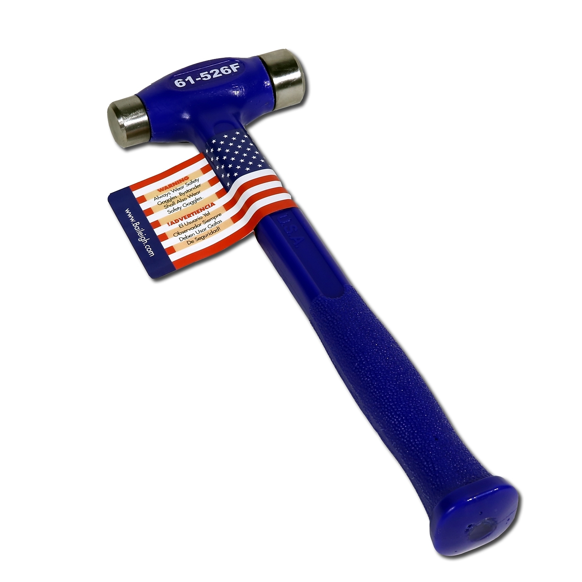 Baileigh, Flat Hardface Hammer, Handle Length 12.75 in, Model 1018020