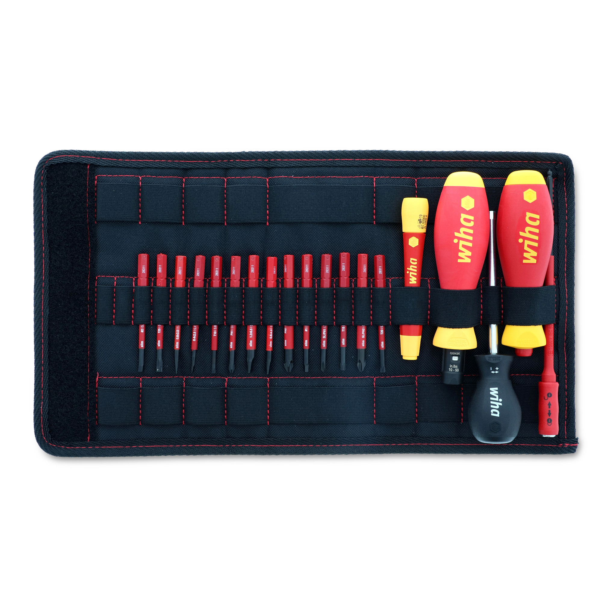 Wiha, 20 Piece TorqueControl And Slimline Blade Set, Drive Type Combination, Model 28781