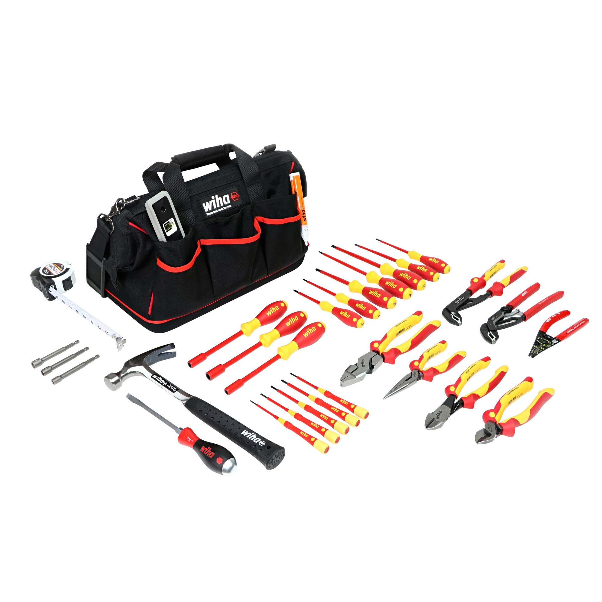 Wiha, 30 Piece Insulated Journeyman Electrician's Set, Pieces (qty.) 31, Model 32935