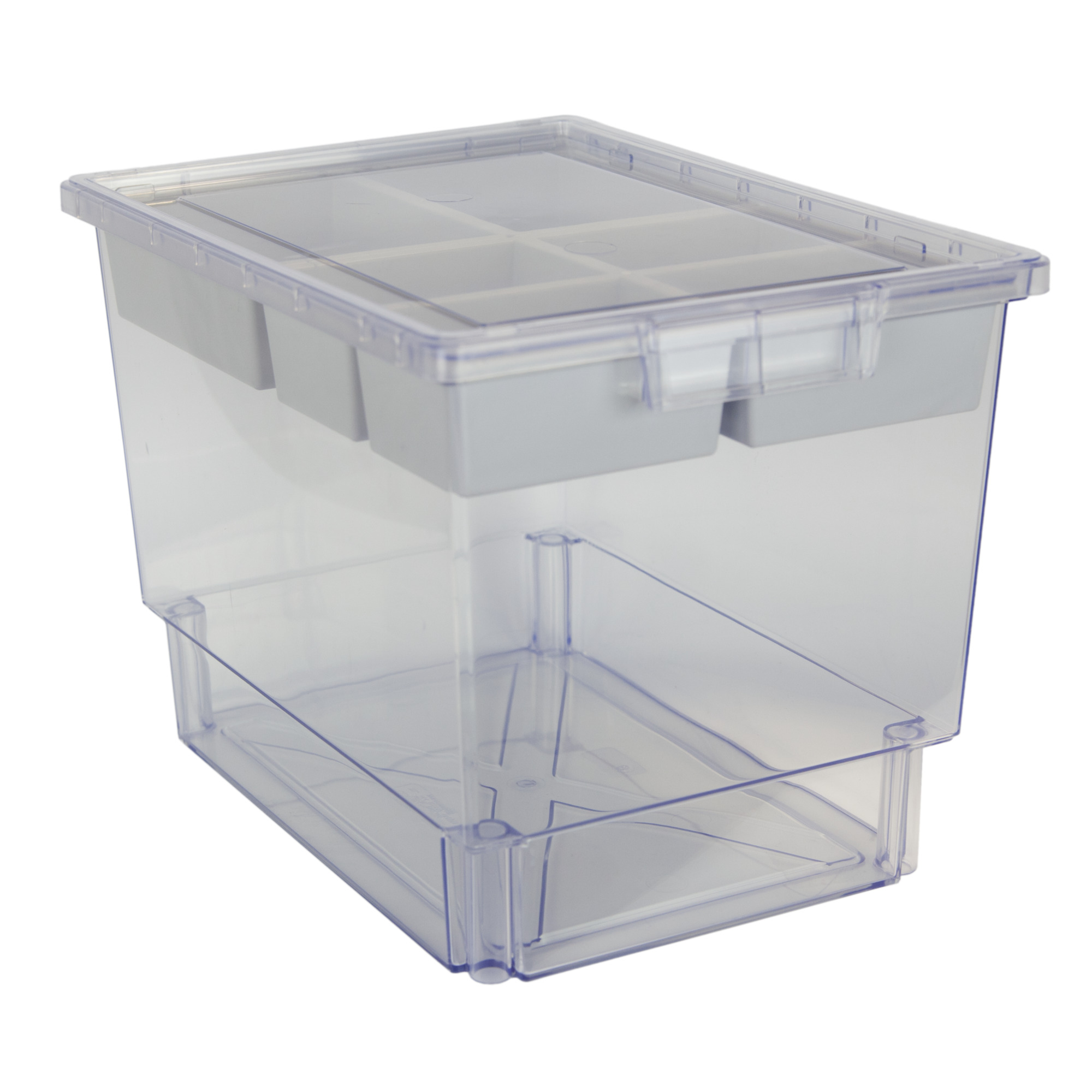 Certwood StorWerks, Slim Line 12Inch Tray Kit (6 x Divisions) Clear-3PK, Included (qty.) 3, Material Plastic, Height 9 in, Model CE1954CL-NK0300-3