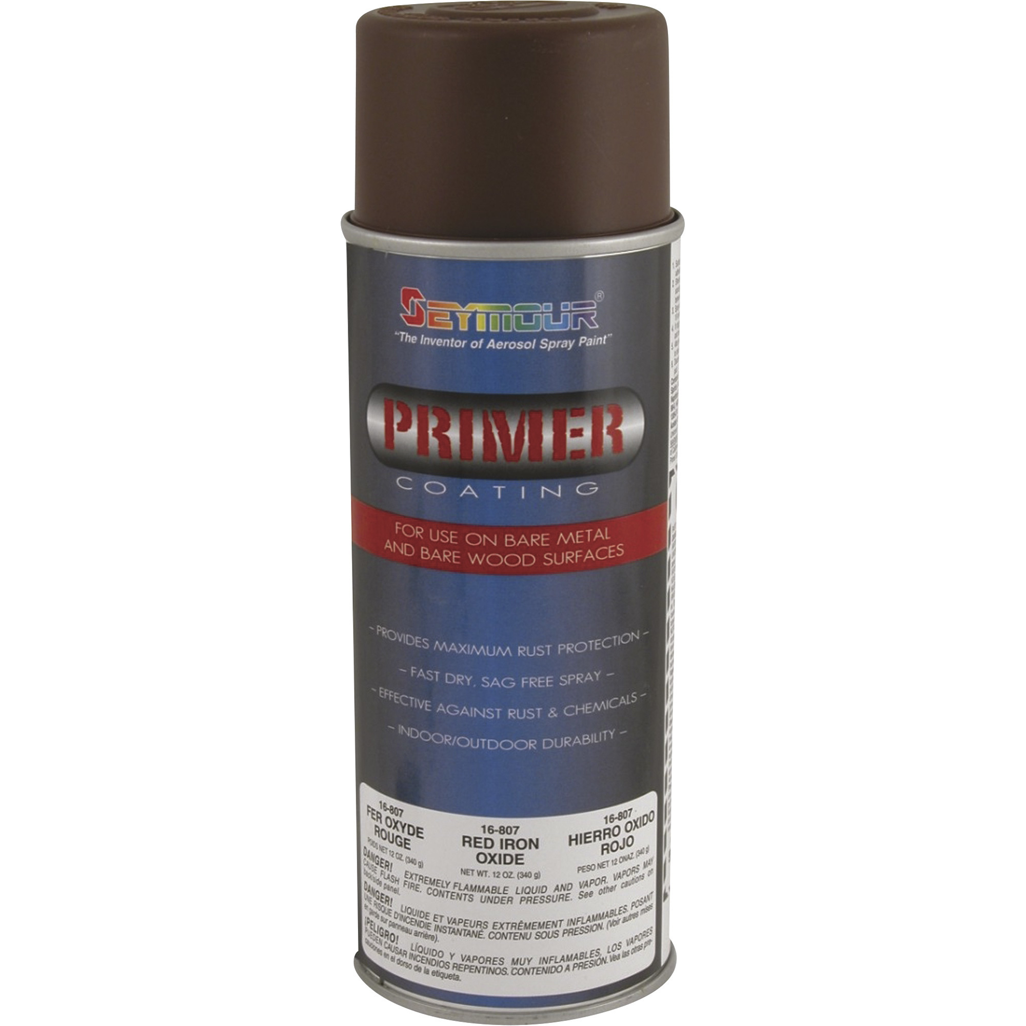 Seymour Multi-Purpose Primer Coating, Red Iron Oxide, 16-oz. Can, Model 16-807