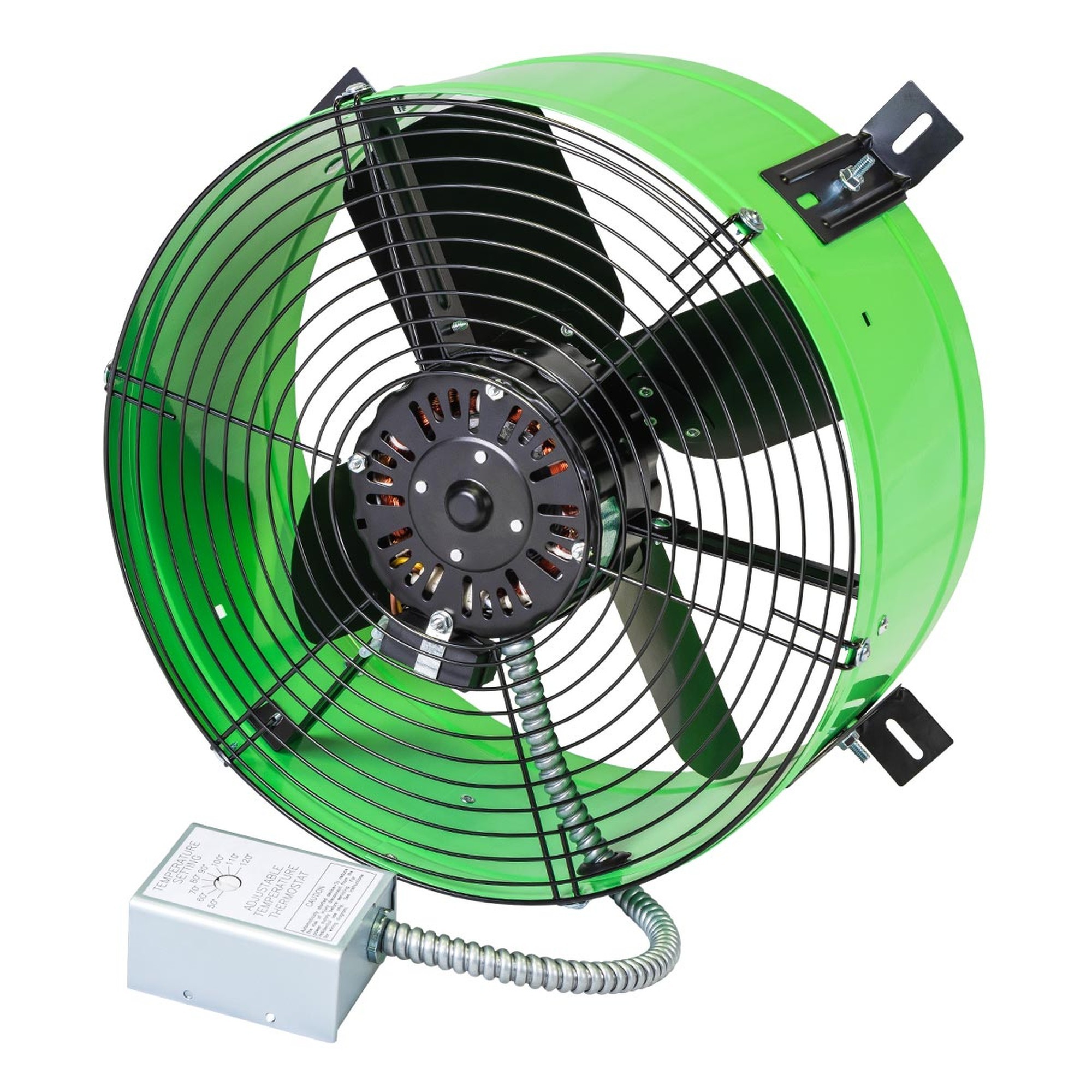 MaxxAir, 1650 CFM Gable Mount Power Attic Ventilator, Air Delivery 1650 cfm, Model CX2500 GRN