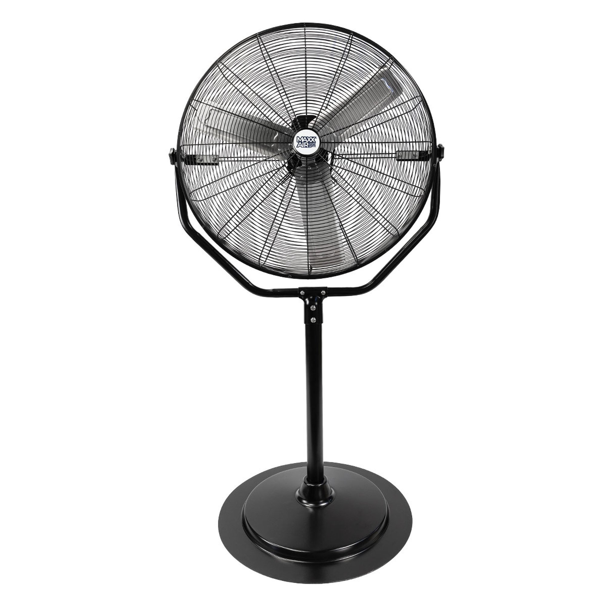 MaxxAir, 30Inch 3-Speed Tilting Yoke Pedestal Fan, Fan Diameter 30 in, Air Delivery 4800 cfm, Model HVPF 30 YOKEUPS