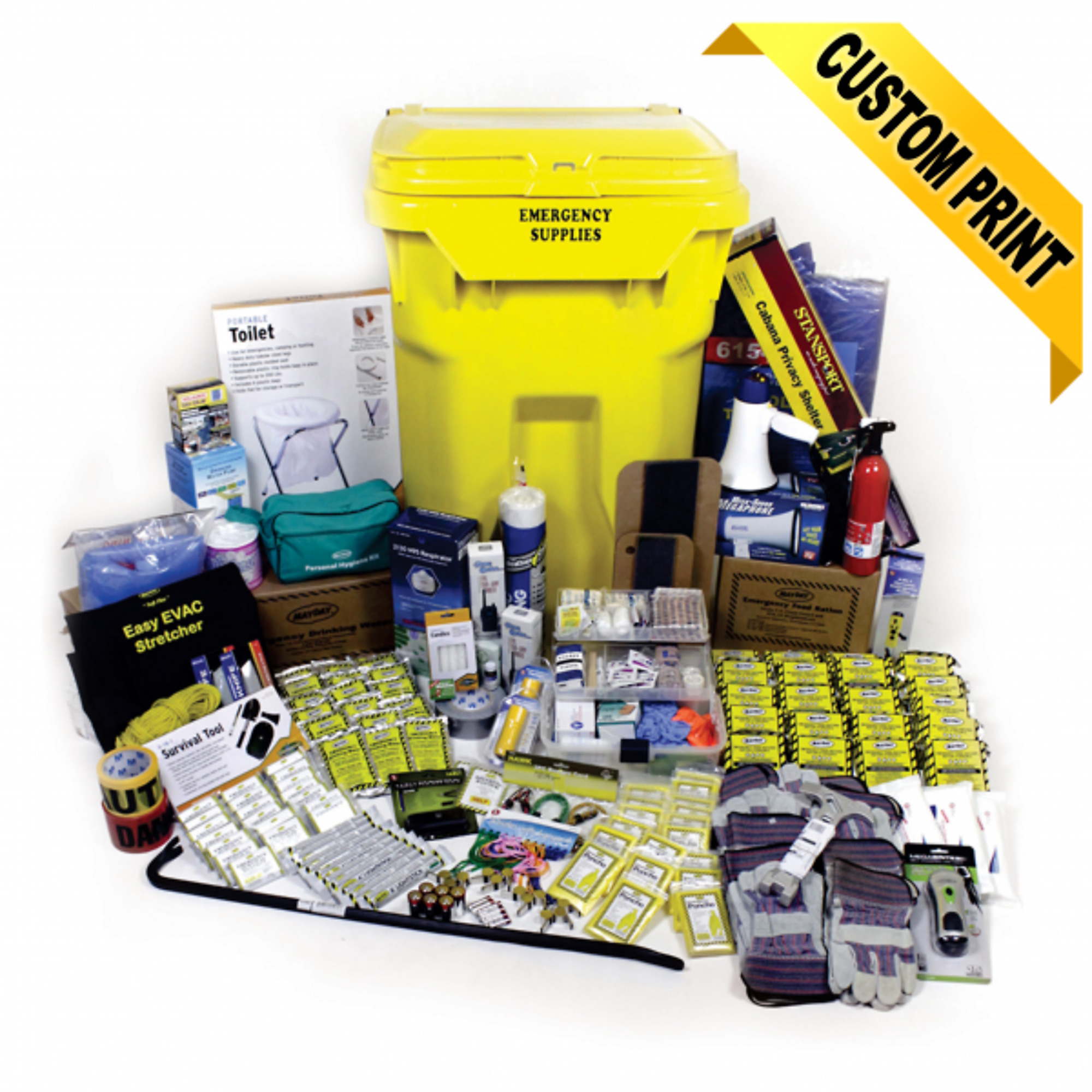 Ready America, 20-Person Deluxe Office Emergency Kit on Wheels, Pieces (qty.) 265, Model 13080