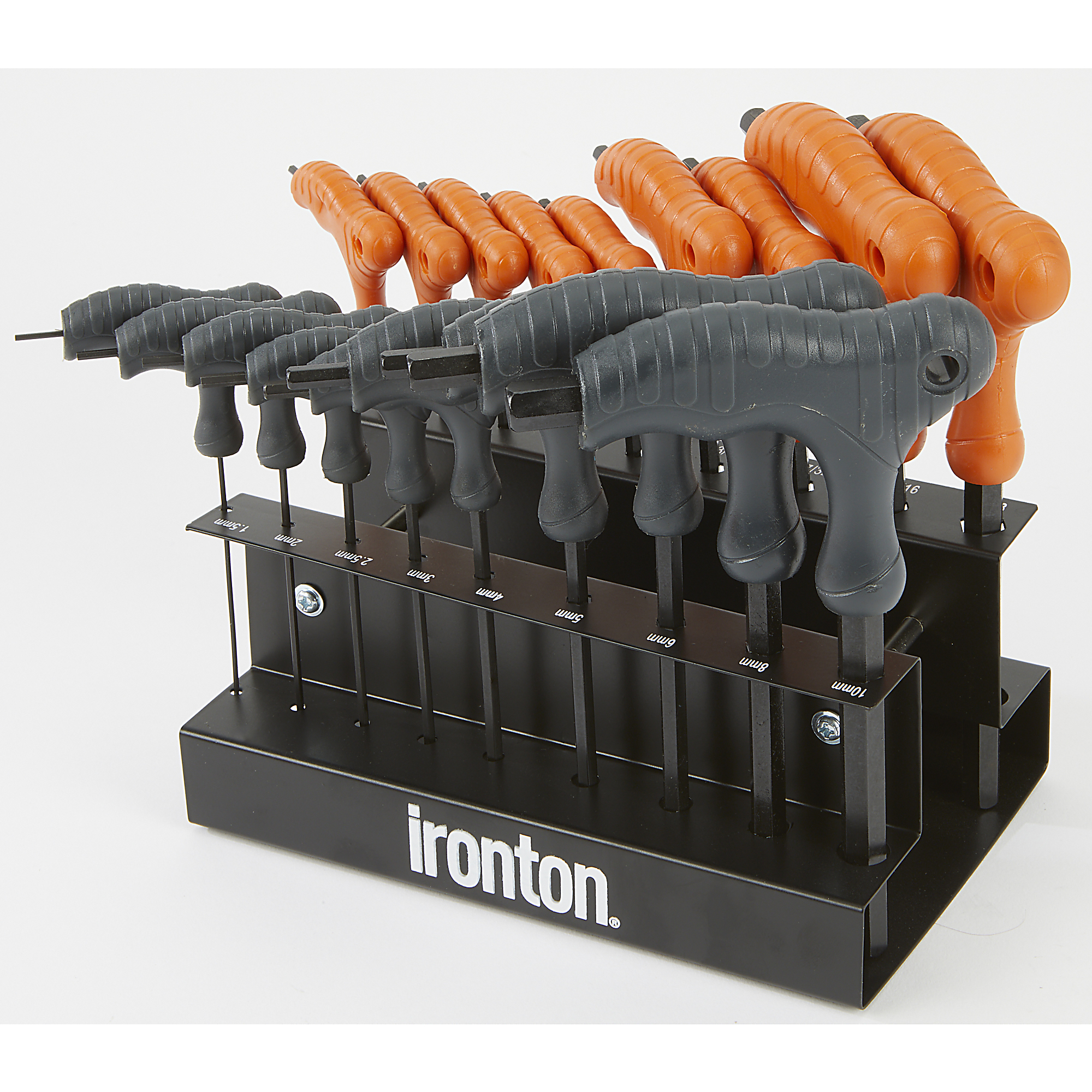 Ironton 18-Piece T-Handle Hex Key Set, SAE/Metric Sizes