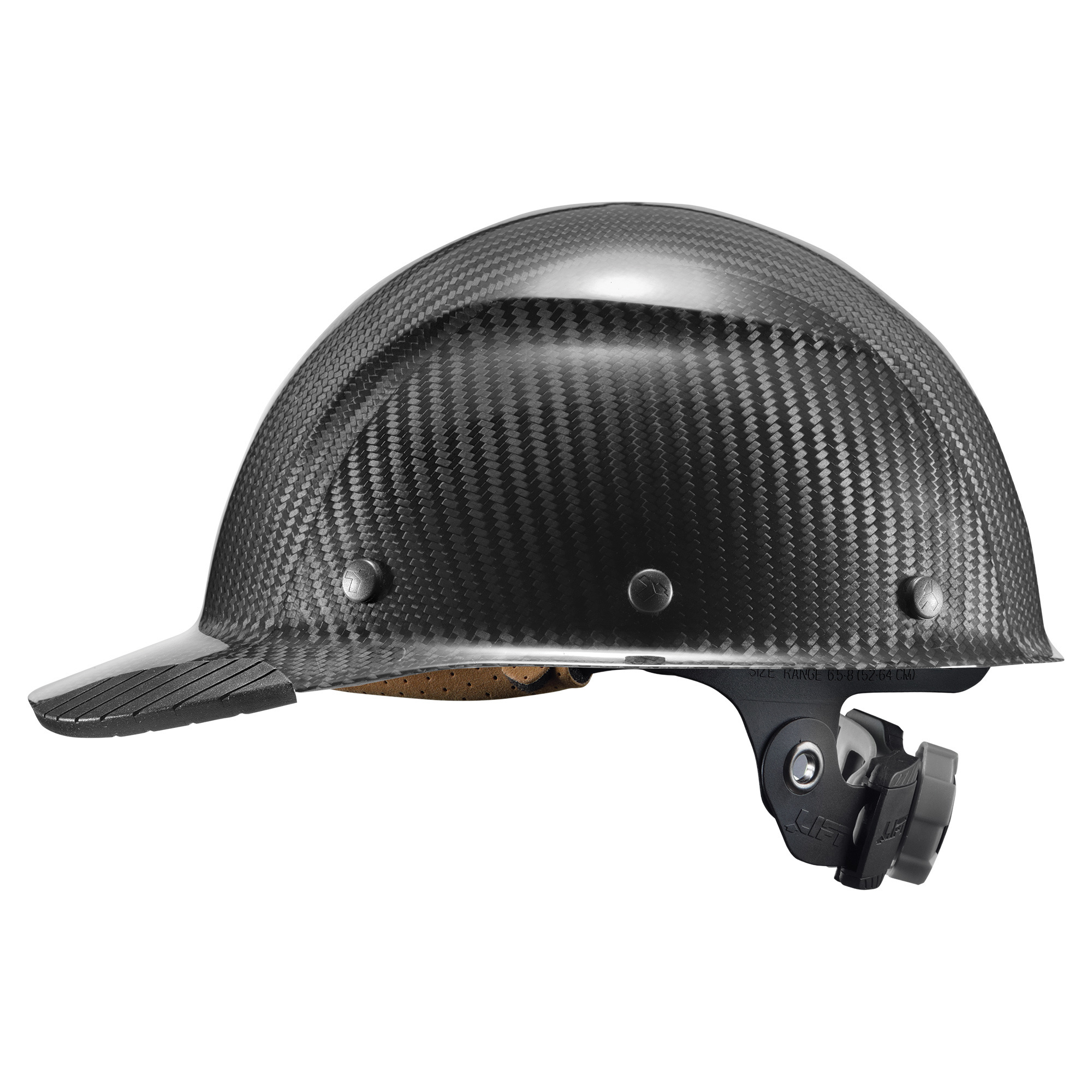 LIFT Safety, DAX Carbon Fiber Cap Brim (Black), Hard Hat Style Half Brim, Hat Size Adjustable, Color Other, Model HDCC-17KG