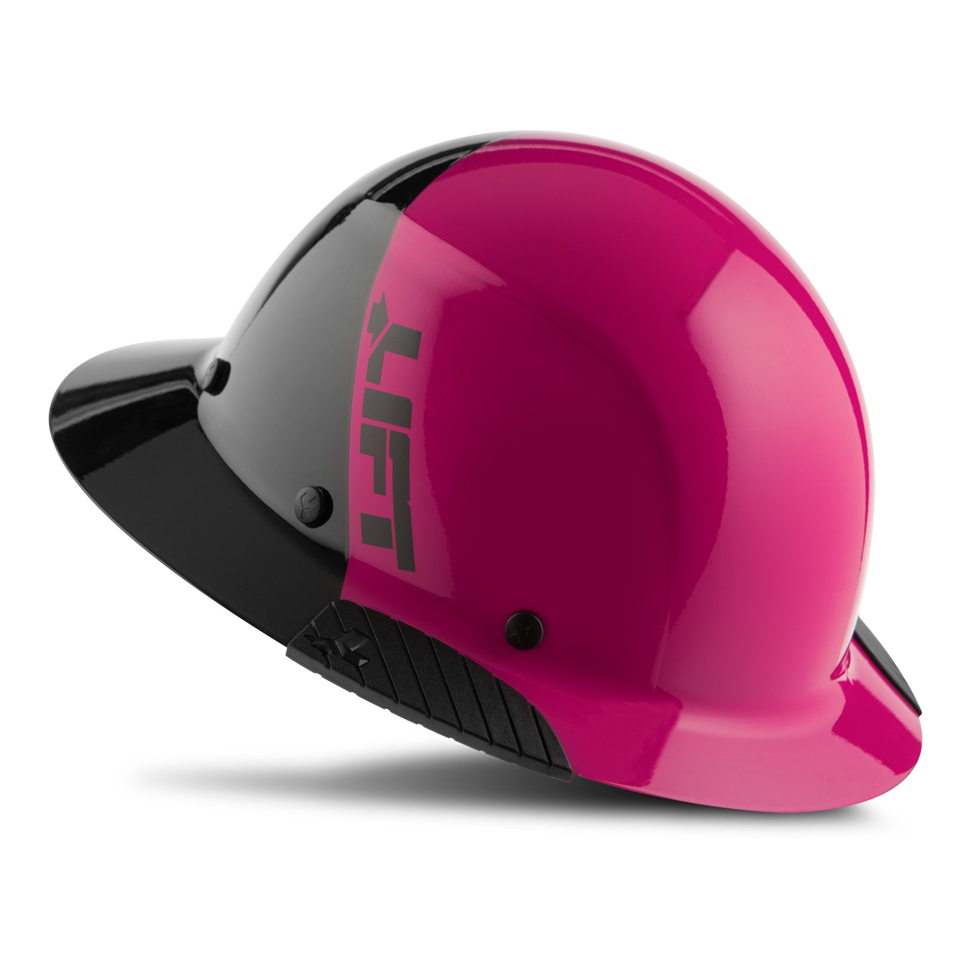 LIFT Safety, DAX Fiber Resin Full Brim Hard Hat (50/50 Pink), Hard Hat Style Full Brim, Hat Size Adjustable, Color Pink, Model HDF50-21PK